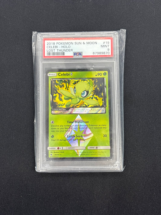 Auction Lot 35: PSA 9 Celebi Prism Holo Pokemon Lost Thunder