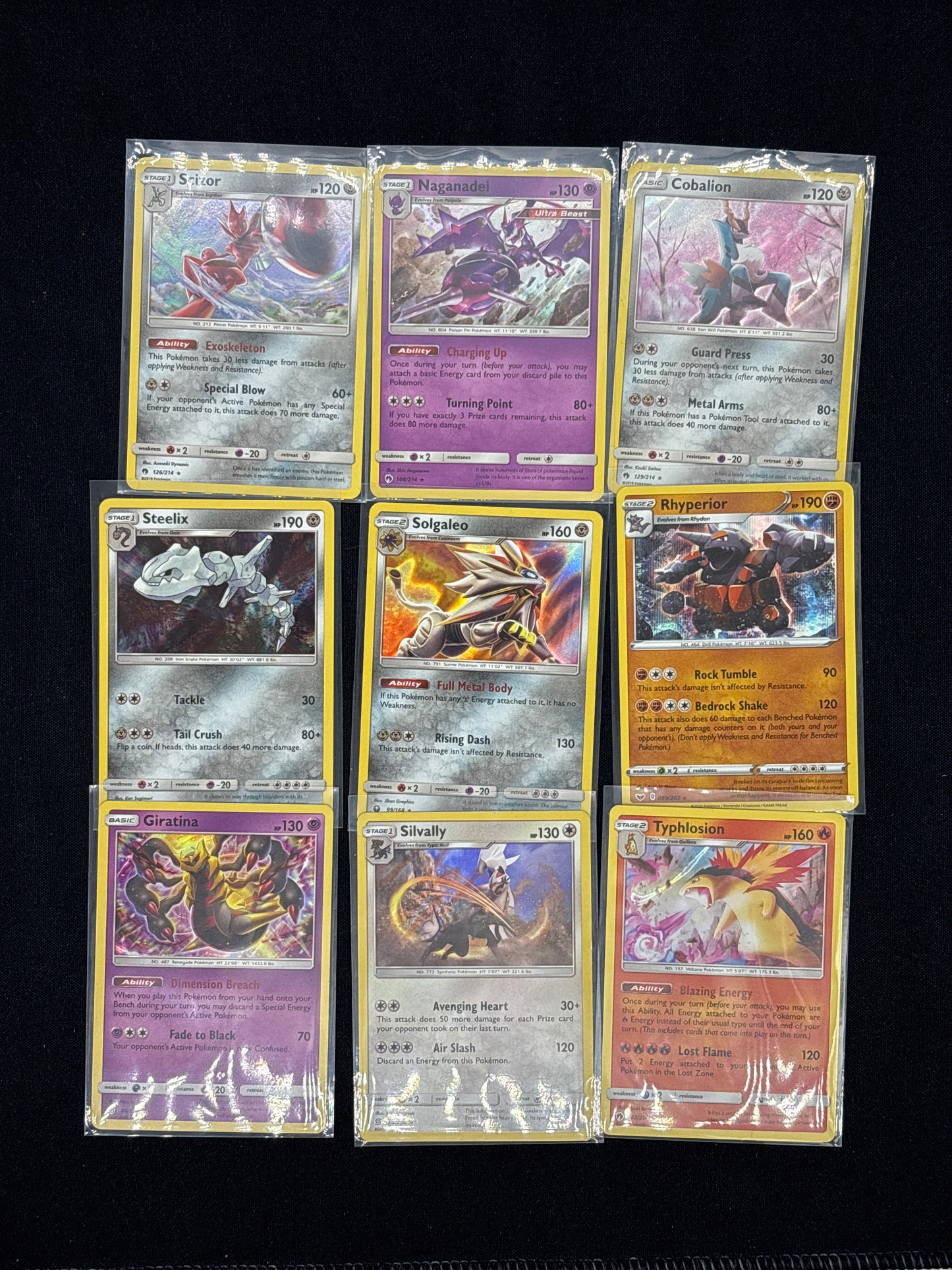 Auction Lot 37: Pokemon Sun & Moon Era Holo Rare Card Lot 7 Conditions Vary