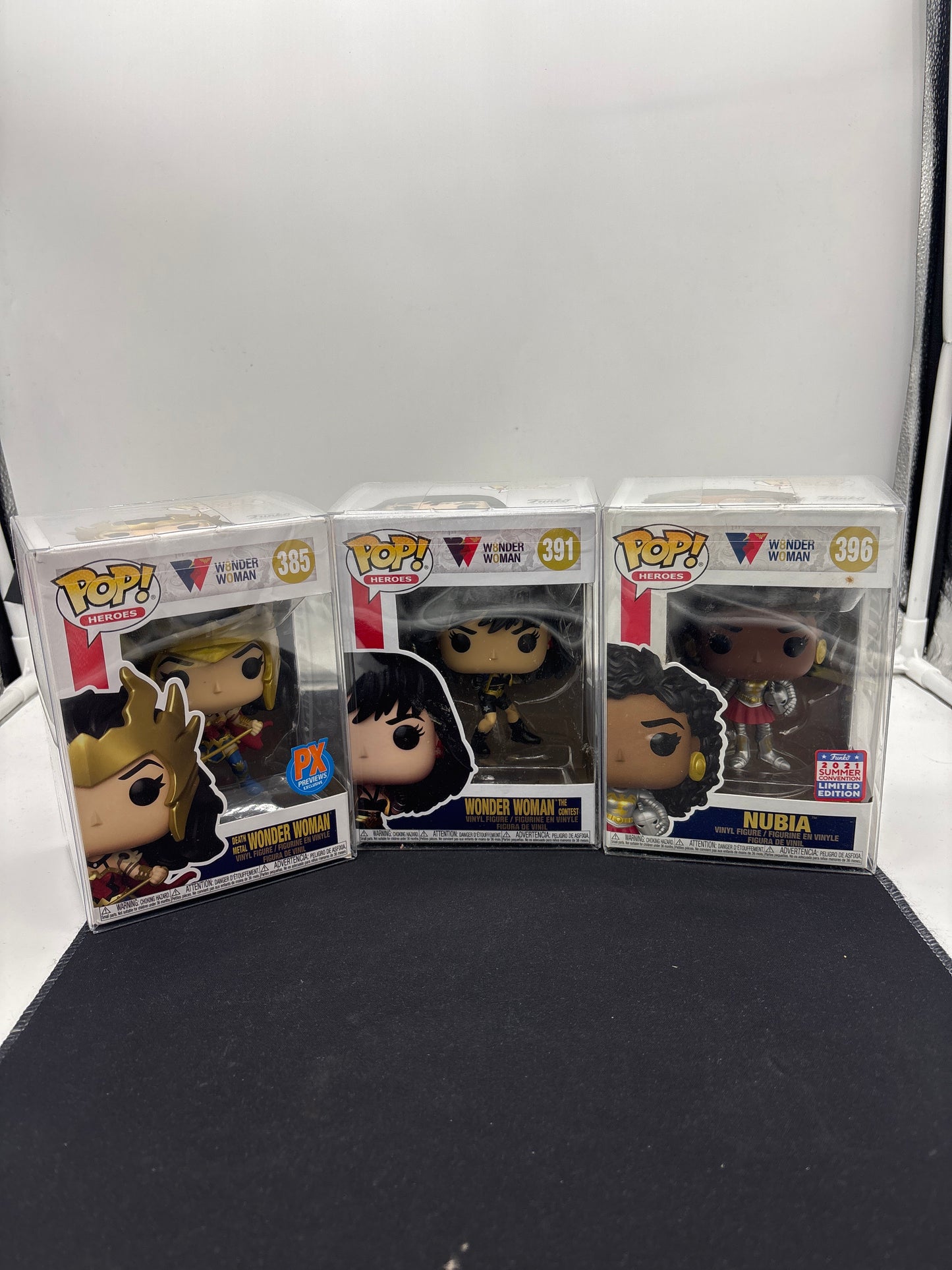 Auction Lot 19: POP Funko Wonder Women Nubia Figures 385 391 396