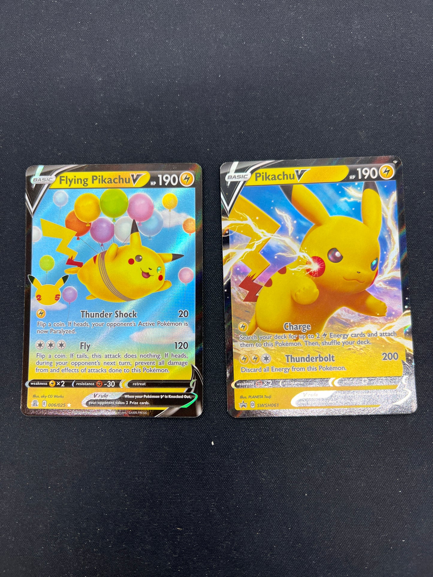 Auction Lot 311: Pokemon Cards Assorted Lot of 2 Full Art Pikachu V Conditions Vary