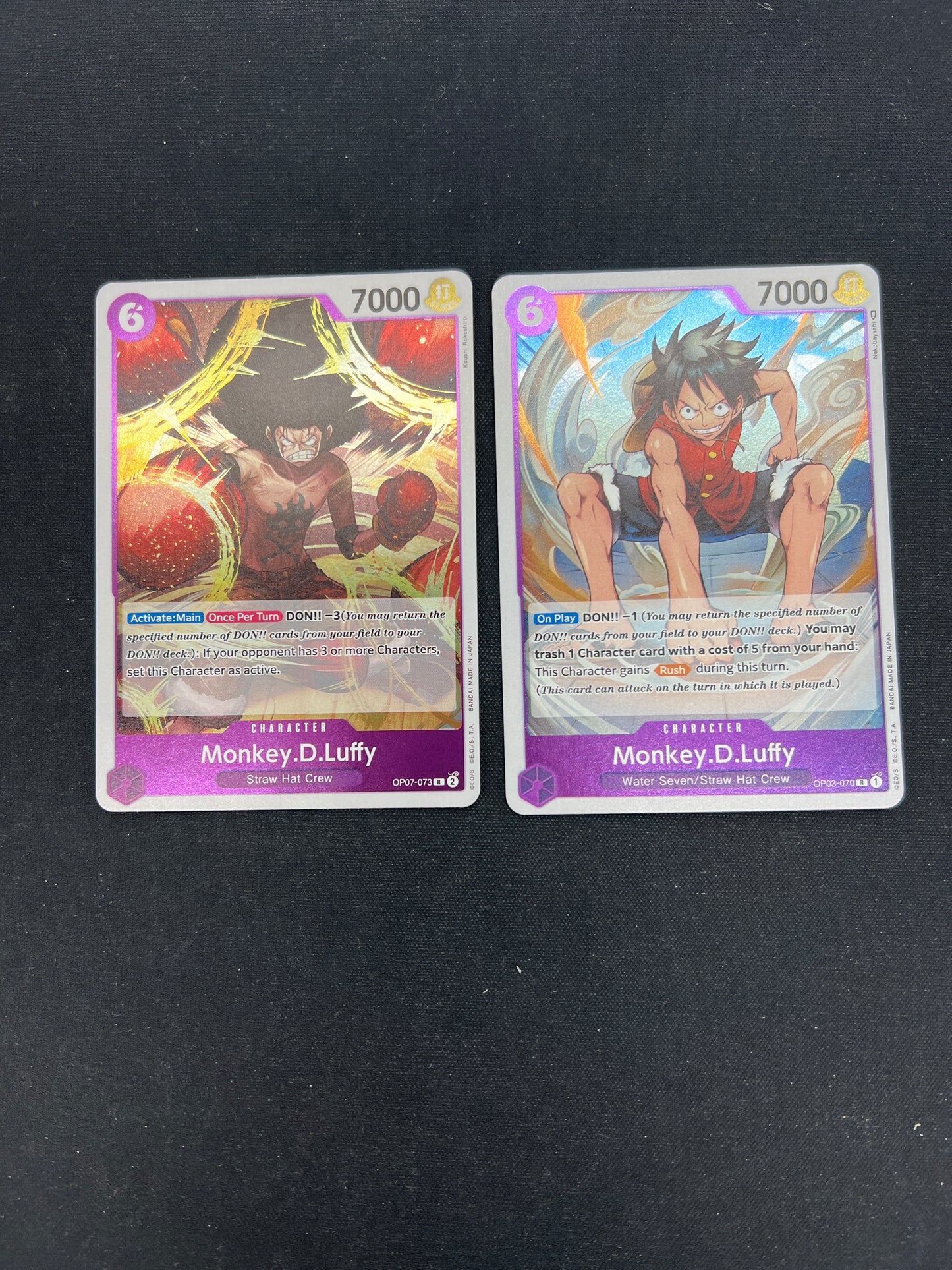 Auction Lot 392: One Piece TCG Lot of 2 Assorted Monkey D. Luffy Rare Conditions Vary