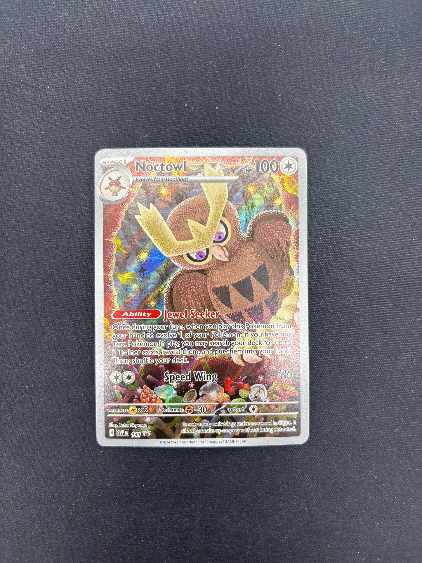 Auction Lot 358: Pokemon Cards Noctowl Stellar Crown ETB Promo Condition Vary