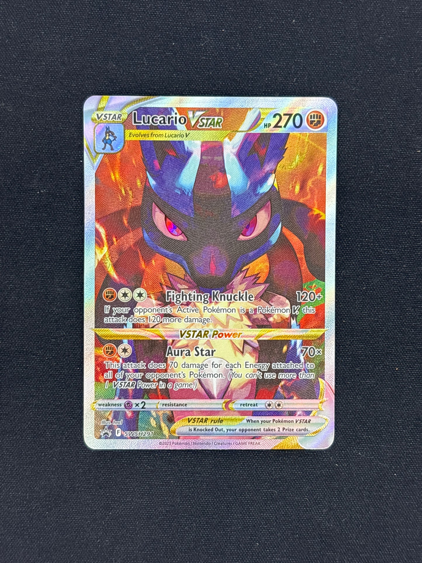 Auction Lot 168: Pokemon Lucario VSTAR ETB Promo Full Art Card Conditions Vary