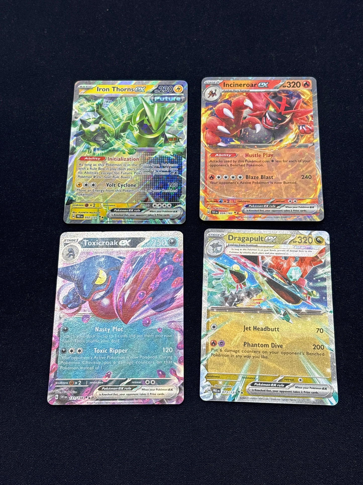 Auction Lot 238: Pokemon Cards Assorted Lot of 4 SV EX Ultra Rares Conditions Vary
