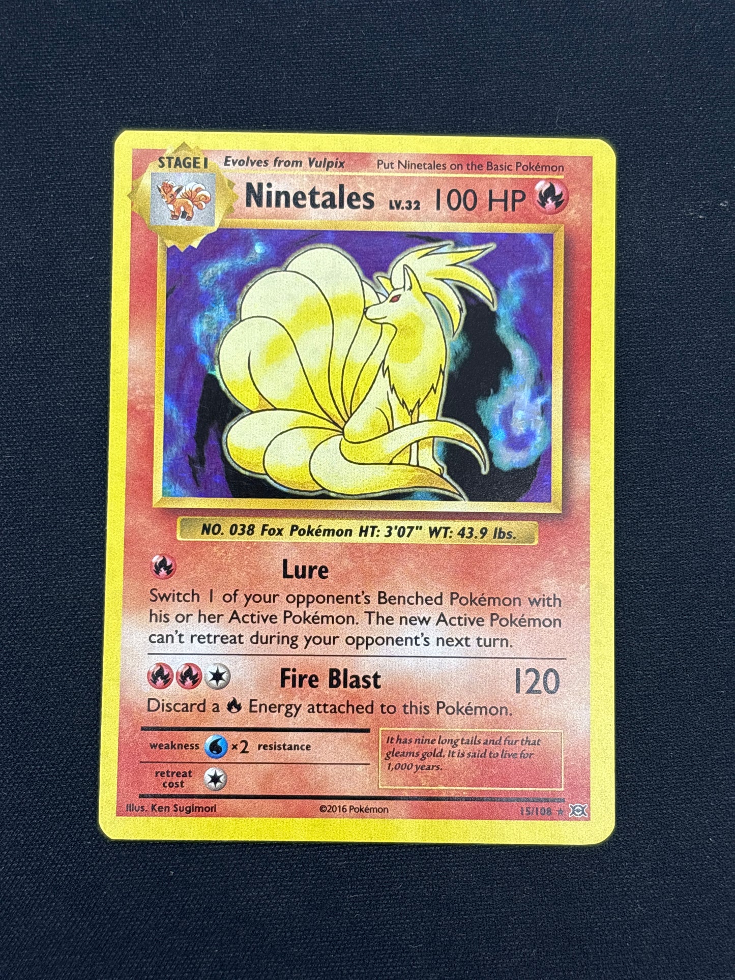 Auction Lot 253: Ninetales Holo Pokemon XY Evolutions Card Conditions Vary