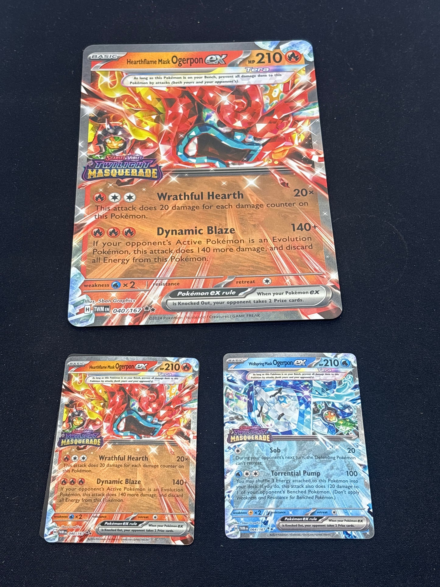 Auction Lot 395: Pokemon Cards Hearthflame Mask Ogerpon EX Collection JUMBO and Promos Conditions Vary Lot 4