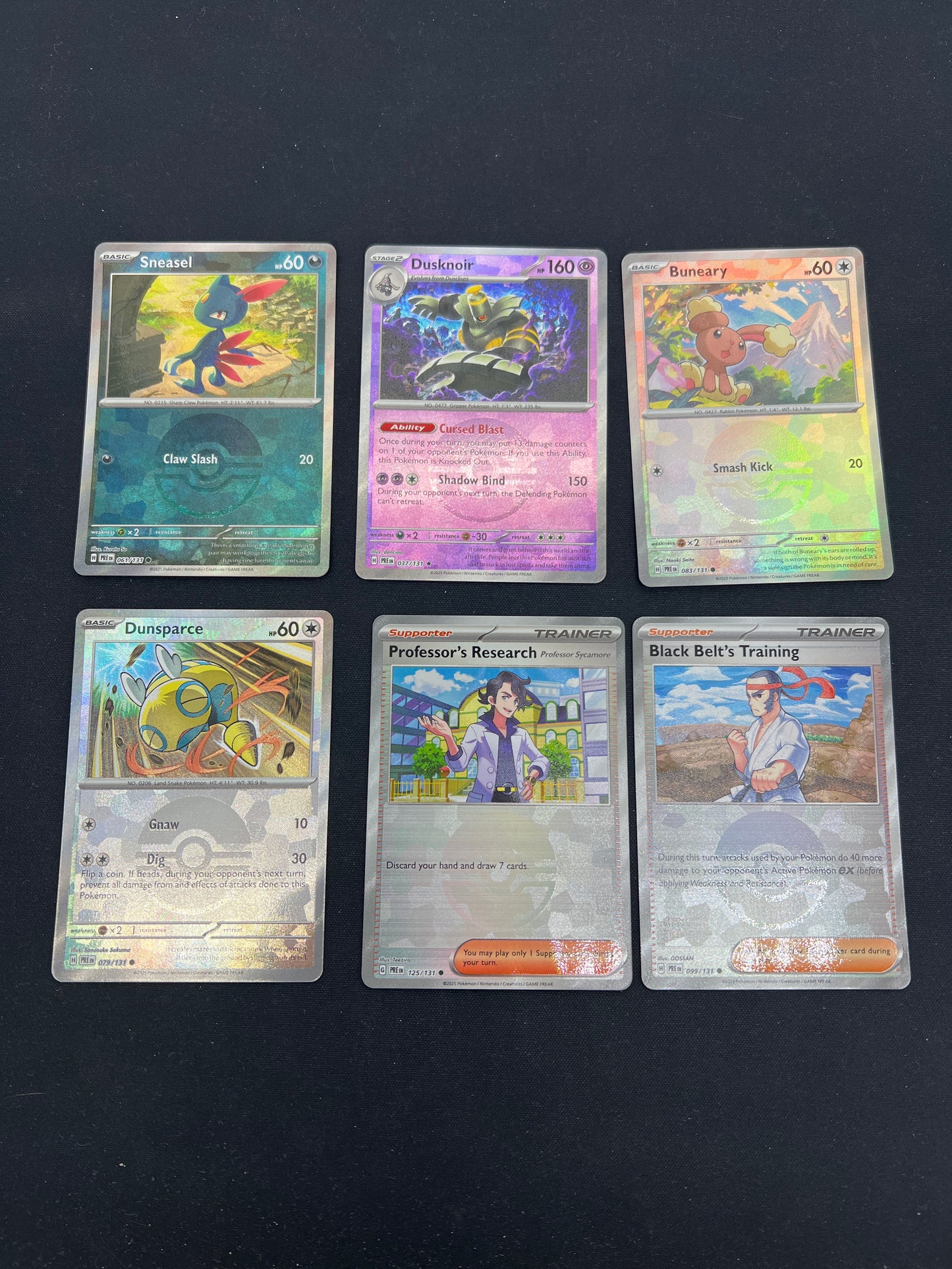 Auction Lot 335: Pokemon Cards Assorted Lot of 6 Pokeball Holos Prismatic Evolutions Conditions Vary