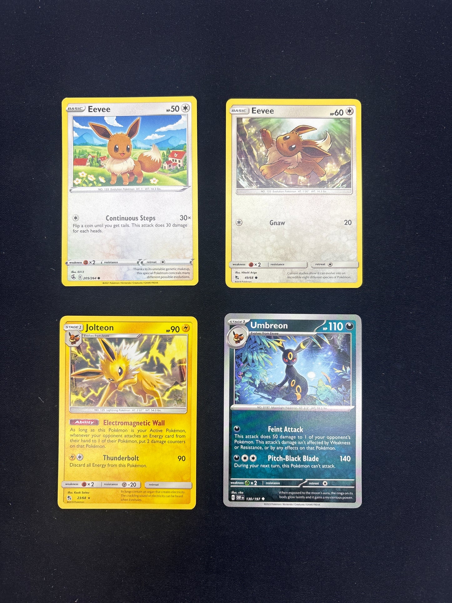 Auction Lot 470: Pokemon Cards Eeveelution Card Lot Conditions Vary