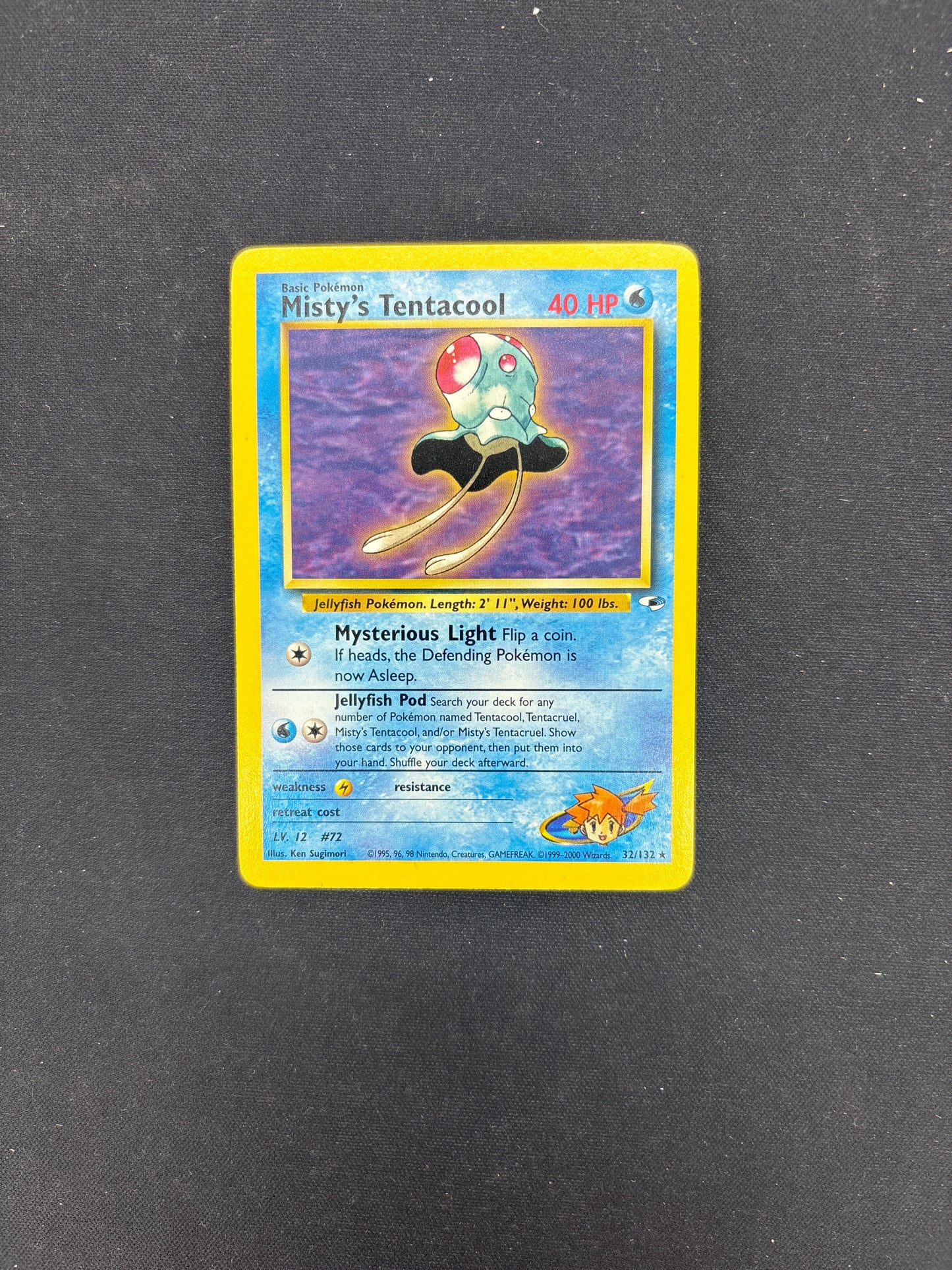 Auction Lot 169: Pokemon Card Misty's Tentacool Gym Heroes Conditions Vary