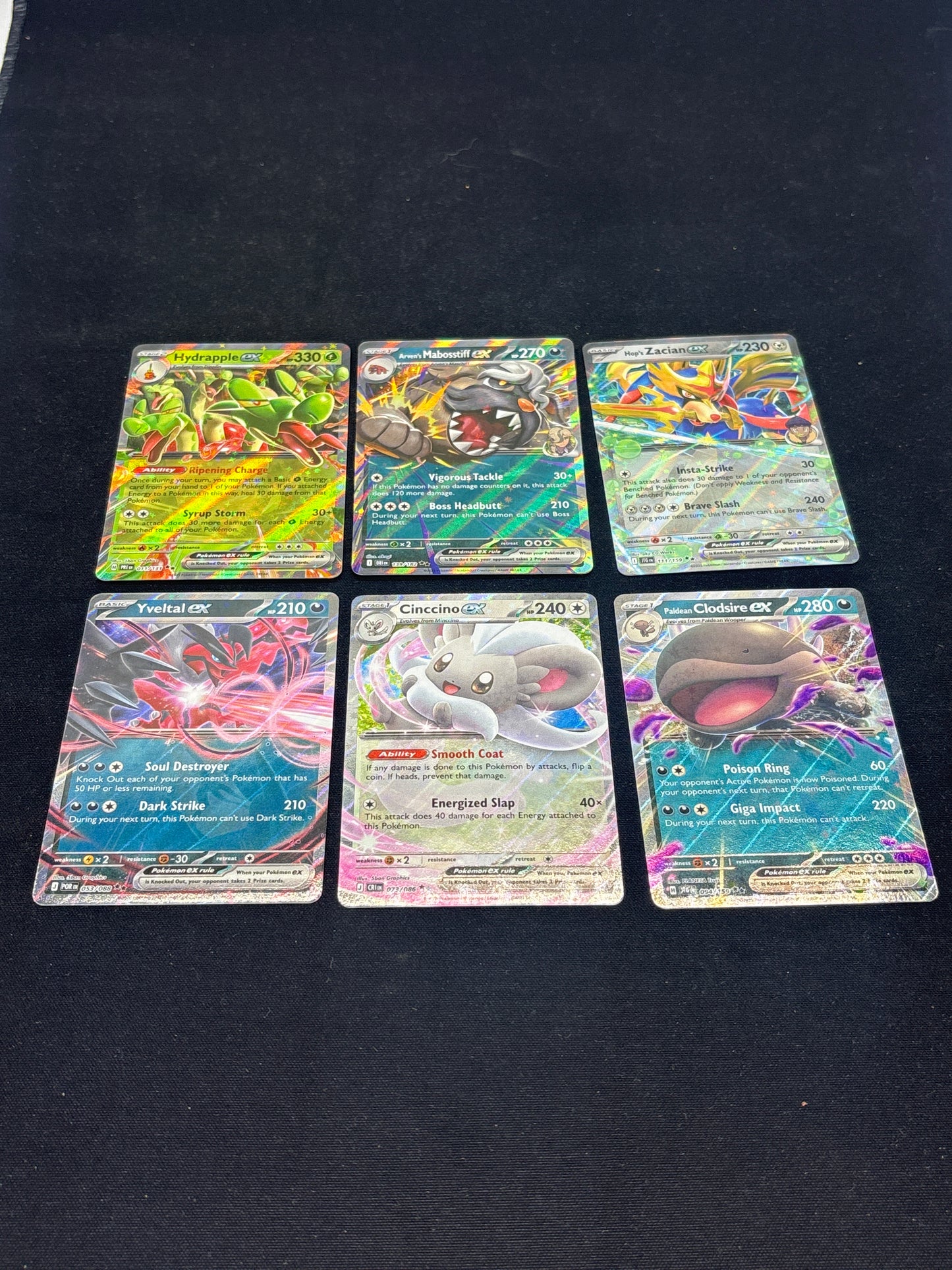 Auction Lot 60: Pokemon Cards Assorted Lot of 6 EX Double Rares Conditions Vary