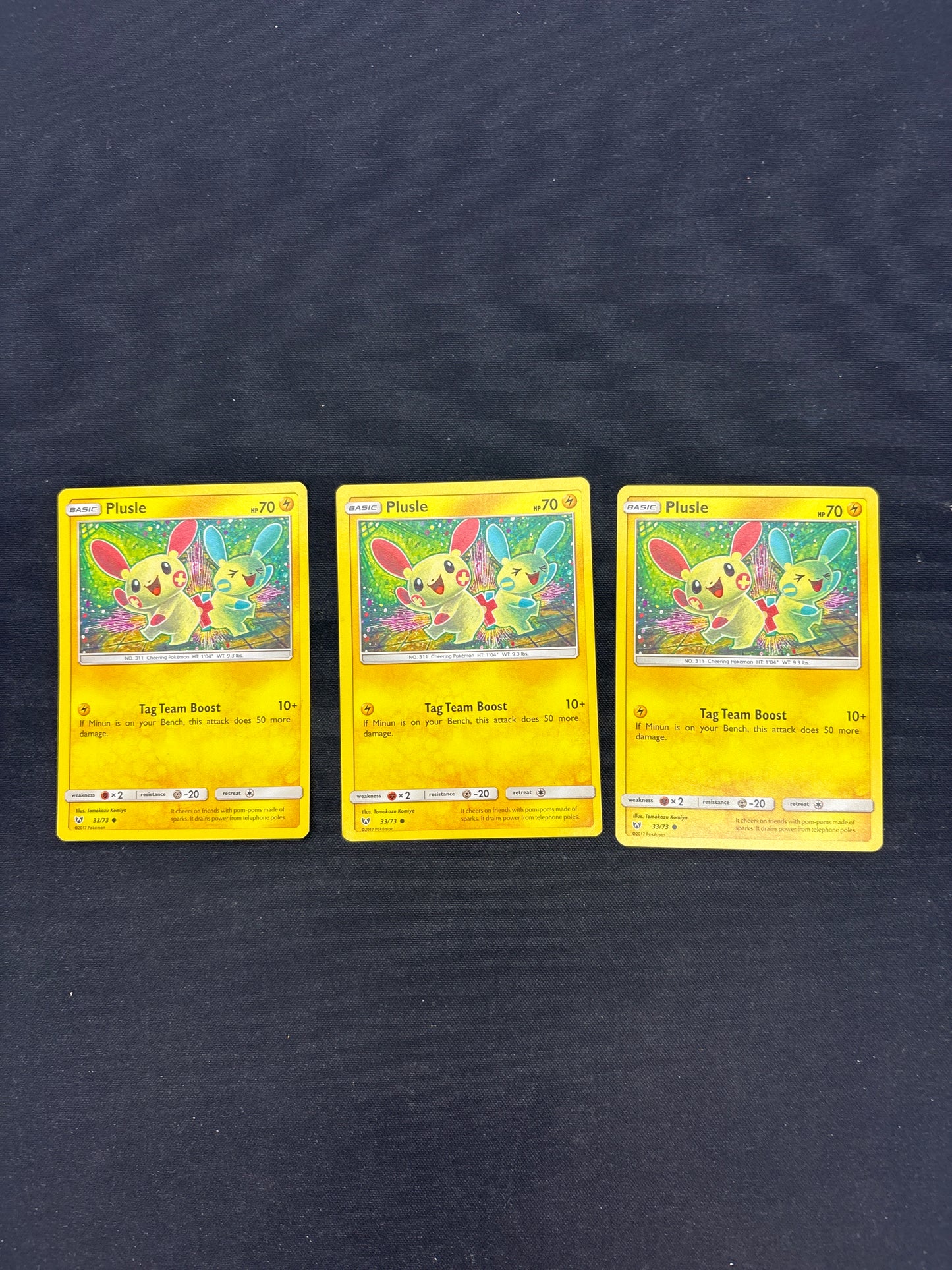 Auction Lot 7: Pokemon Cards Lot of 3 Plusle Conditions Vary