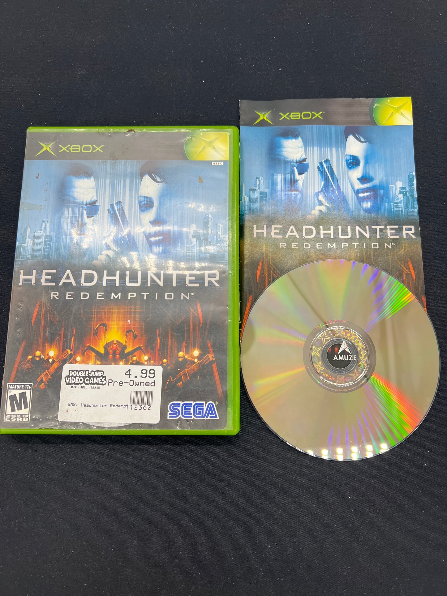 Auction Lot 51: XBOX Video Game Headhunter Redemption CIB