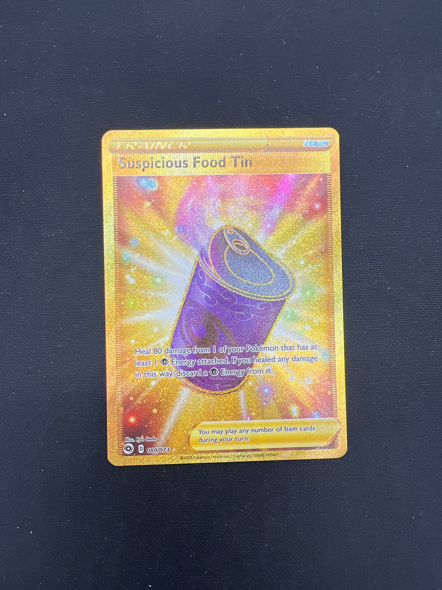 Auction Lot 222: Pokemon Cards Suspicious Food Tin Gold Conditions Vary