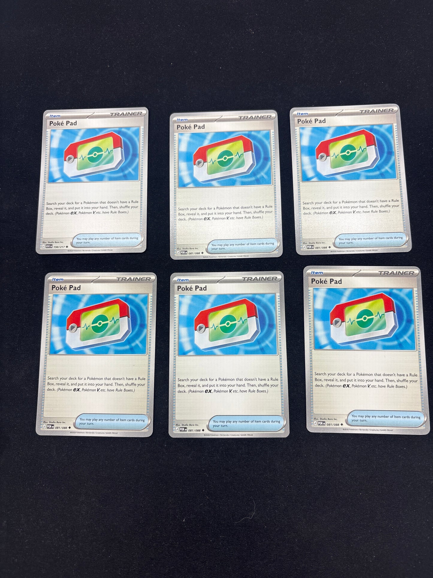 Auction Lot 31: Pokemon Cards Lot of 6 Poke Pad