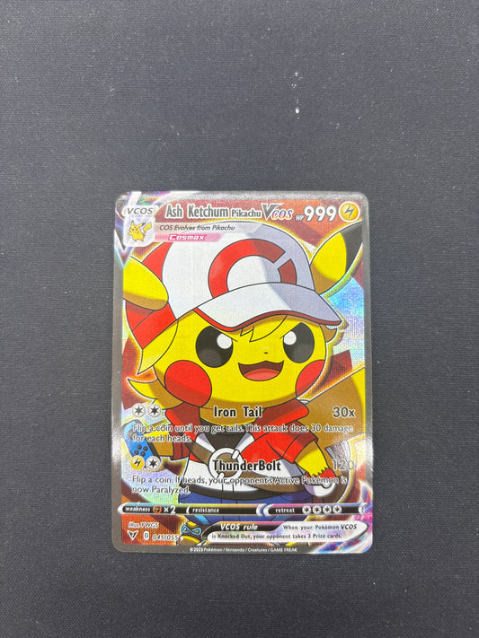 Auction Lot 313: Pokemon Card (CUSTOM) Pikachu Poncho Ash Ketchum Conditions Vary