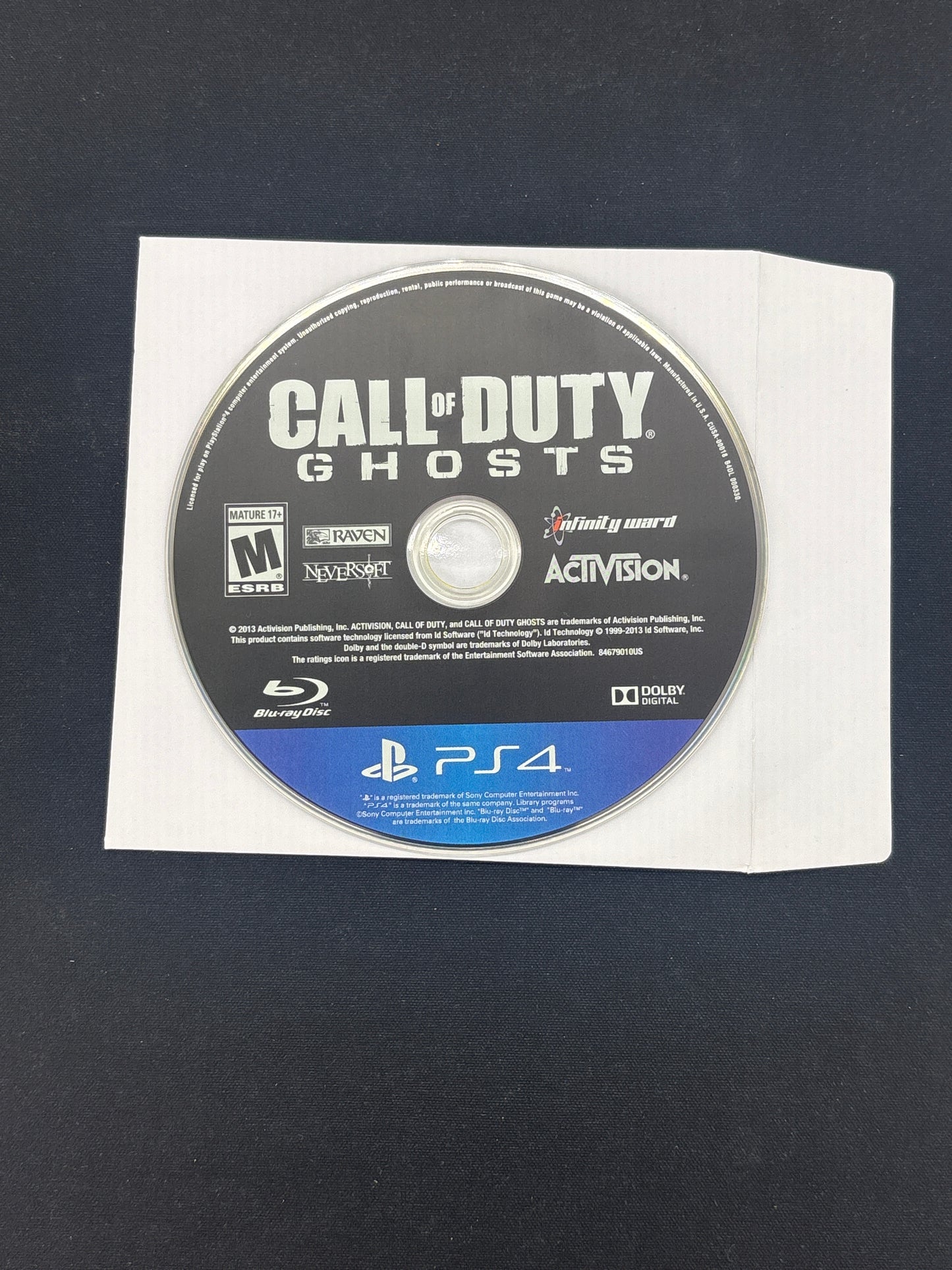 Auction Lot 161: Call of Duty Ghosts Video Game PlayStation 4 Loose