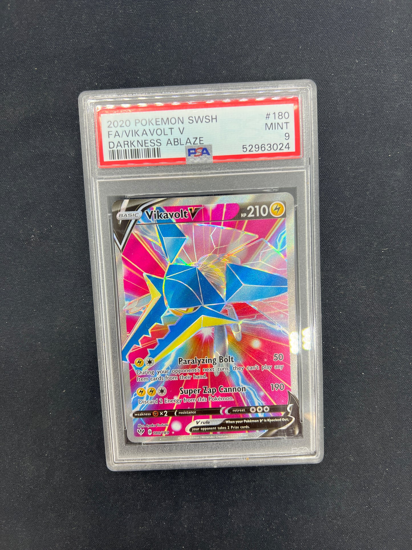 Auction Lot 71: PSA Graded 9 Pokemon Vikavolt V Full Art