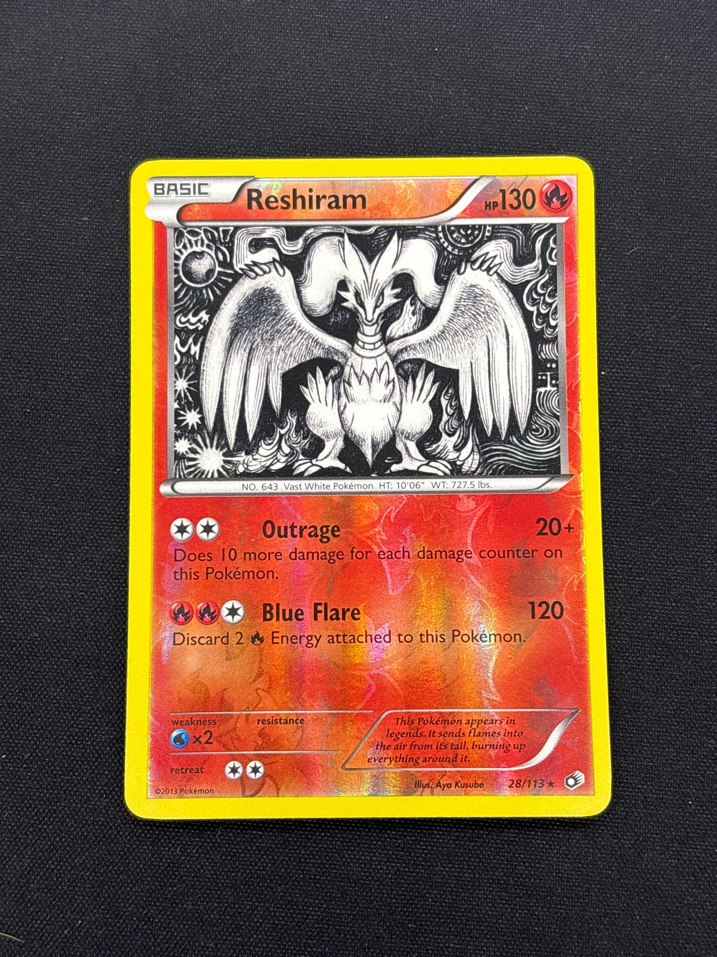Auction Lot 257: Reshiram Reverse Holo Card Conditions Vary