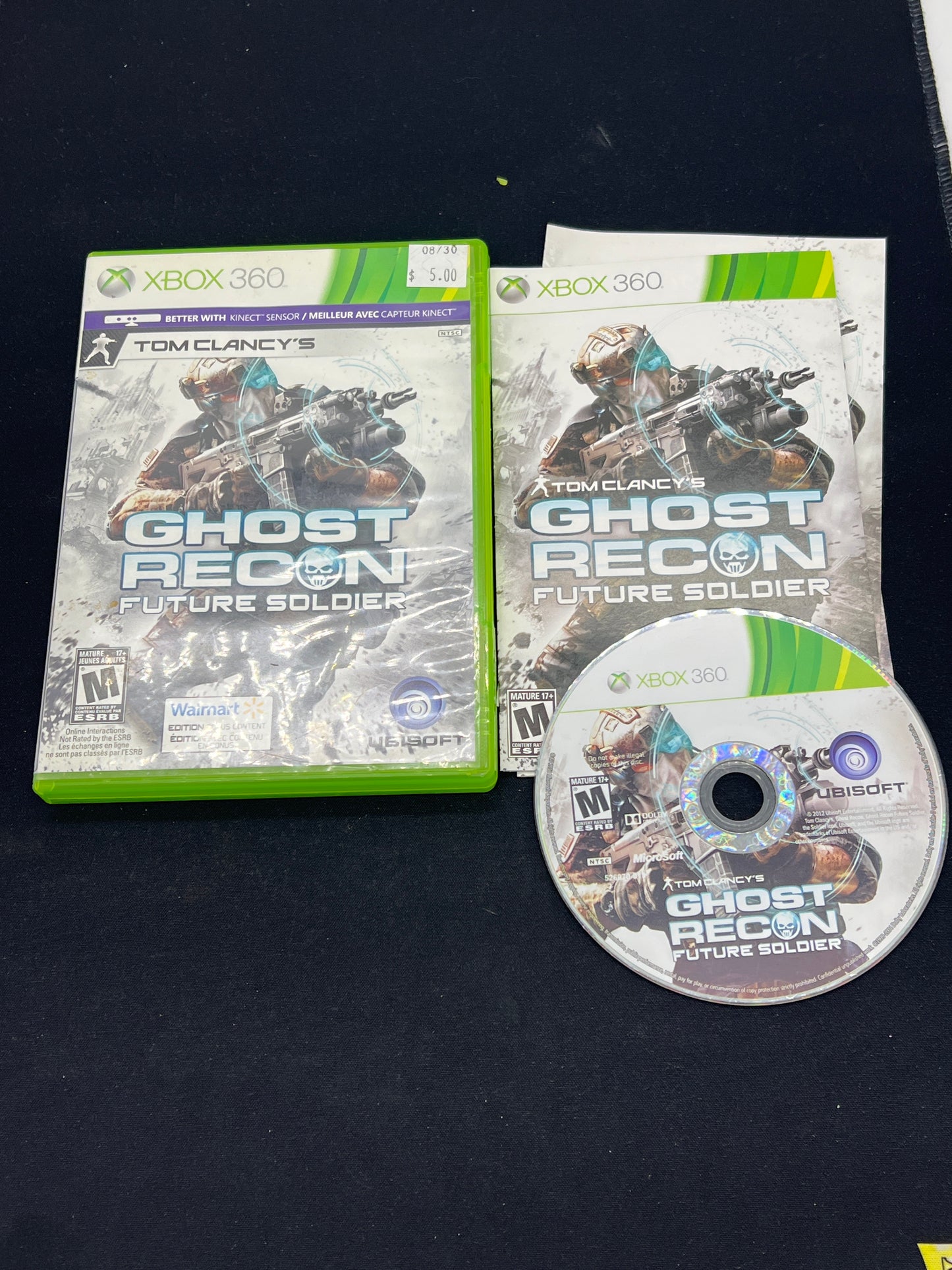 Auction Lot 185: XBOX 360 Ghost Recon Future Soldier CIB