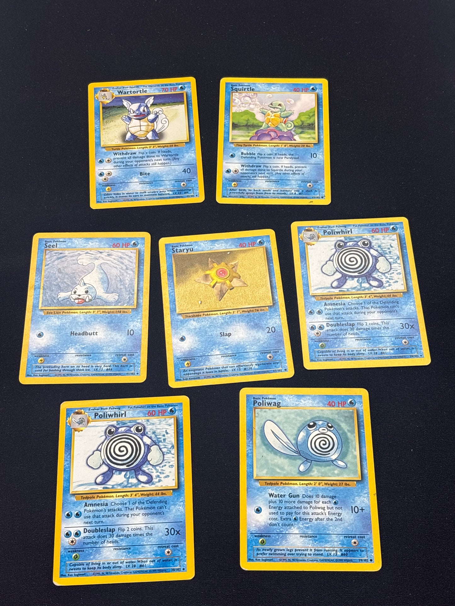 Auction Lot 18: Pokemon Cards Lot of 7 Base Set Conditions Vary