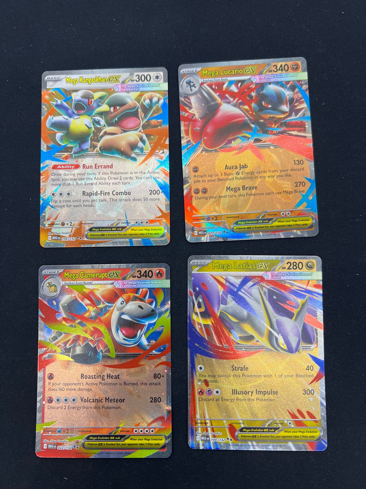 Auction Lot 219: Pokemon Cards Lot of 4 Assorted Mega Evolutions EX Lot 2 Conditions Vary