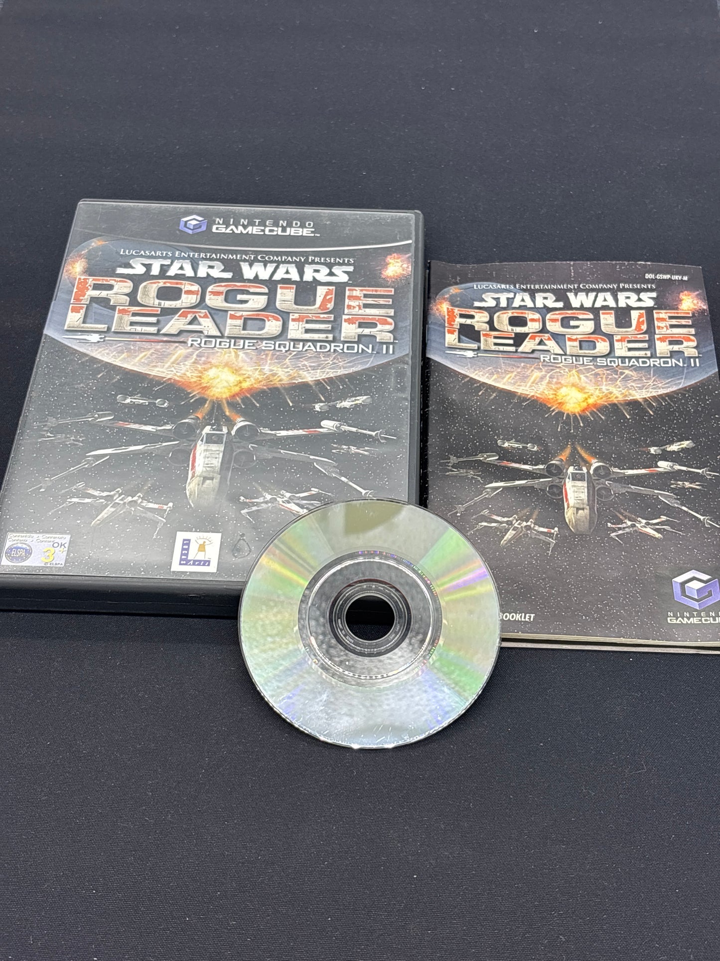 Auction Lot 159: Nintendo Game Cube Star Wars Rogue Leader With Case & Disc