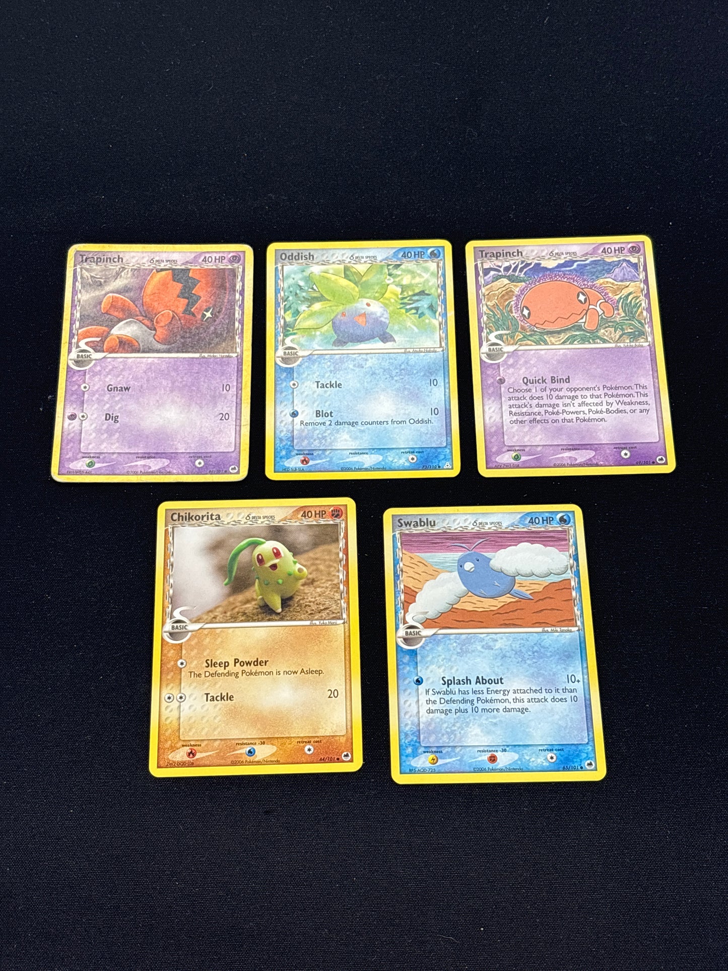 Auction Lot 306: Pokemon Delta Species Common Uncommon Card Lot 2 Conditions Vary