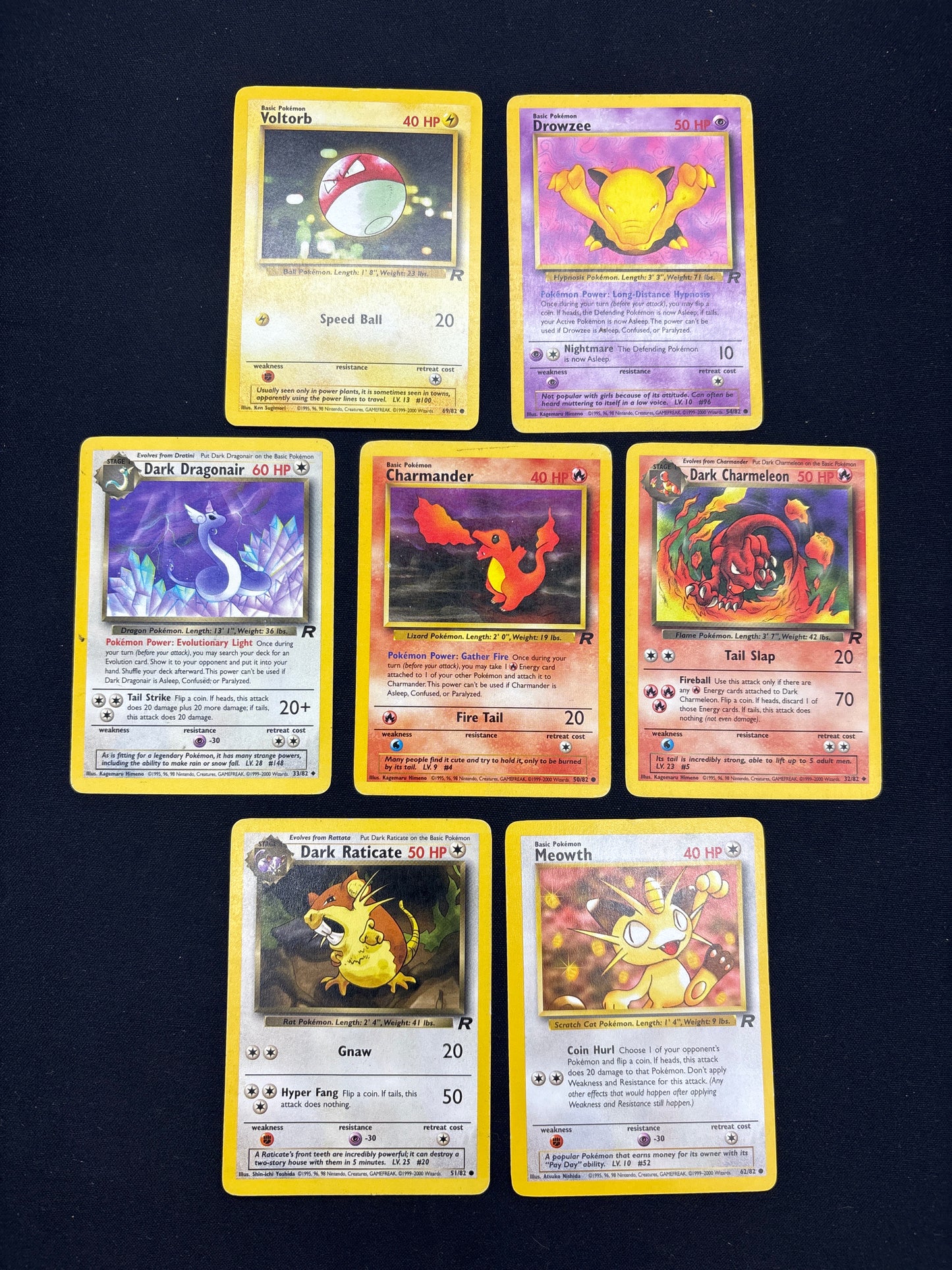 Auction Lot 36: Pokemon WOTC Team Rocket Card Lot 2 Conditions Vary