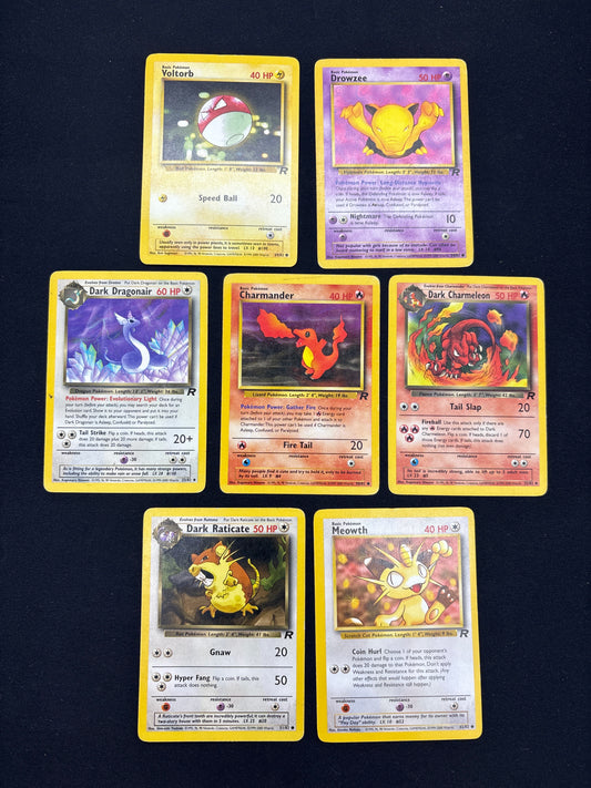 Auction Lot 36: Pokemon WOTC Team Rocket Card Lot 2 Conditions Vary