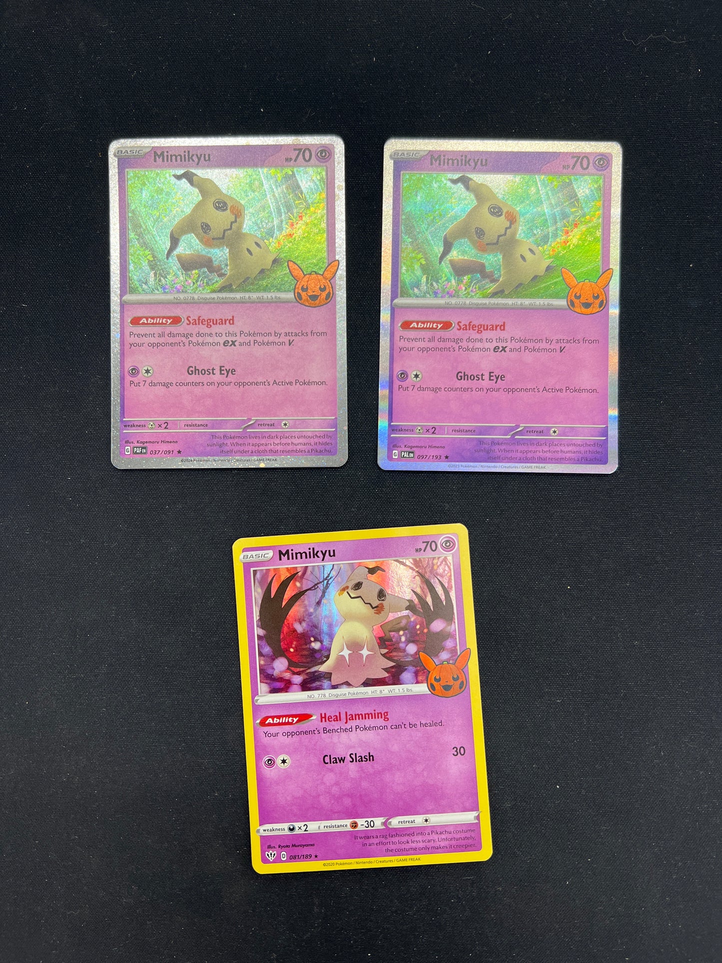 Auction Lot 420: Pokemon Cards Mimikyu Trick or Trade Lot 1 Conditions Vary
