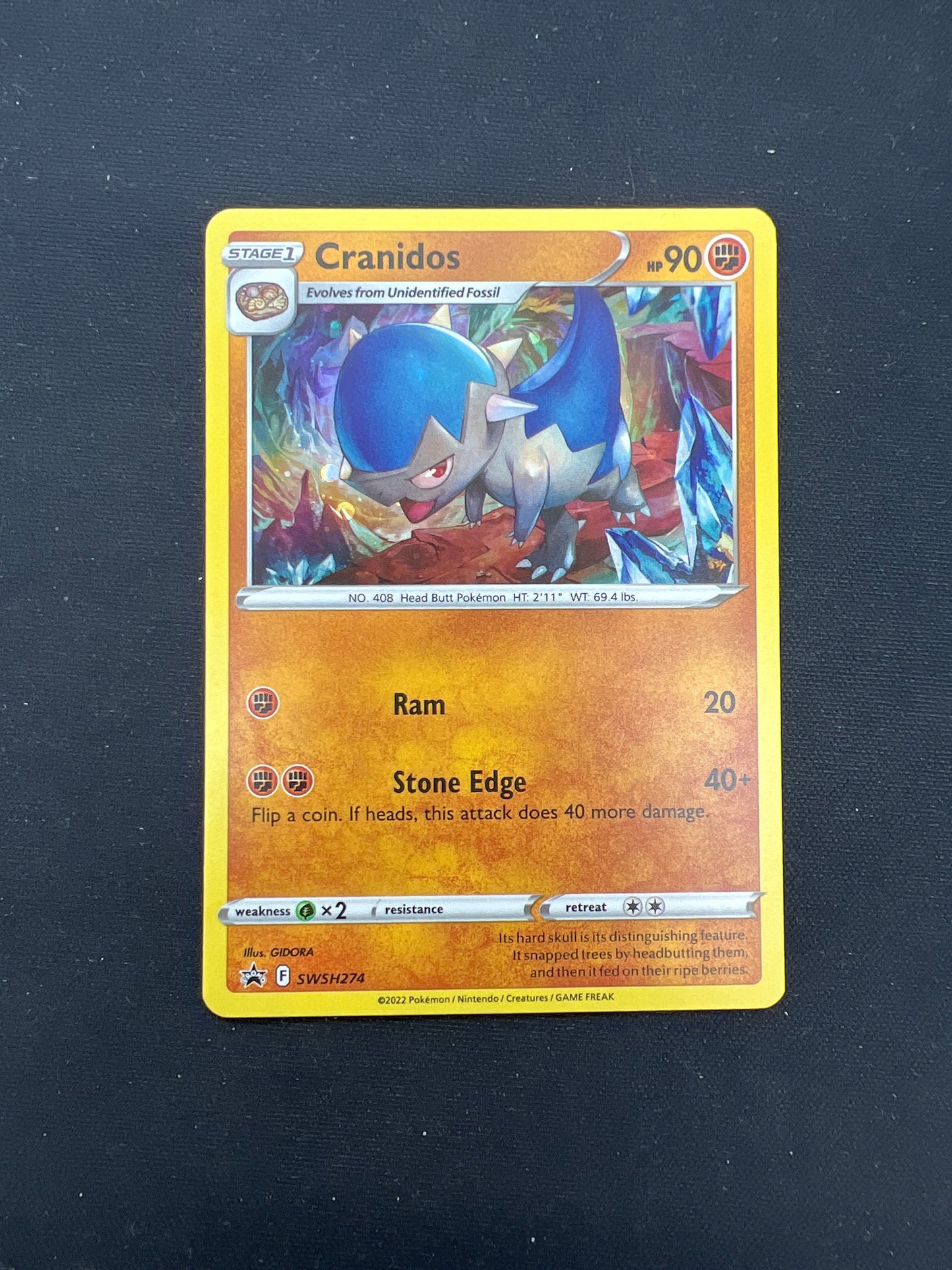 Auction Lot 454: Pokémon Cards Cranidos Holo Promo Conditions Vary