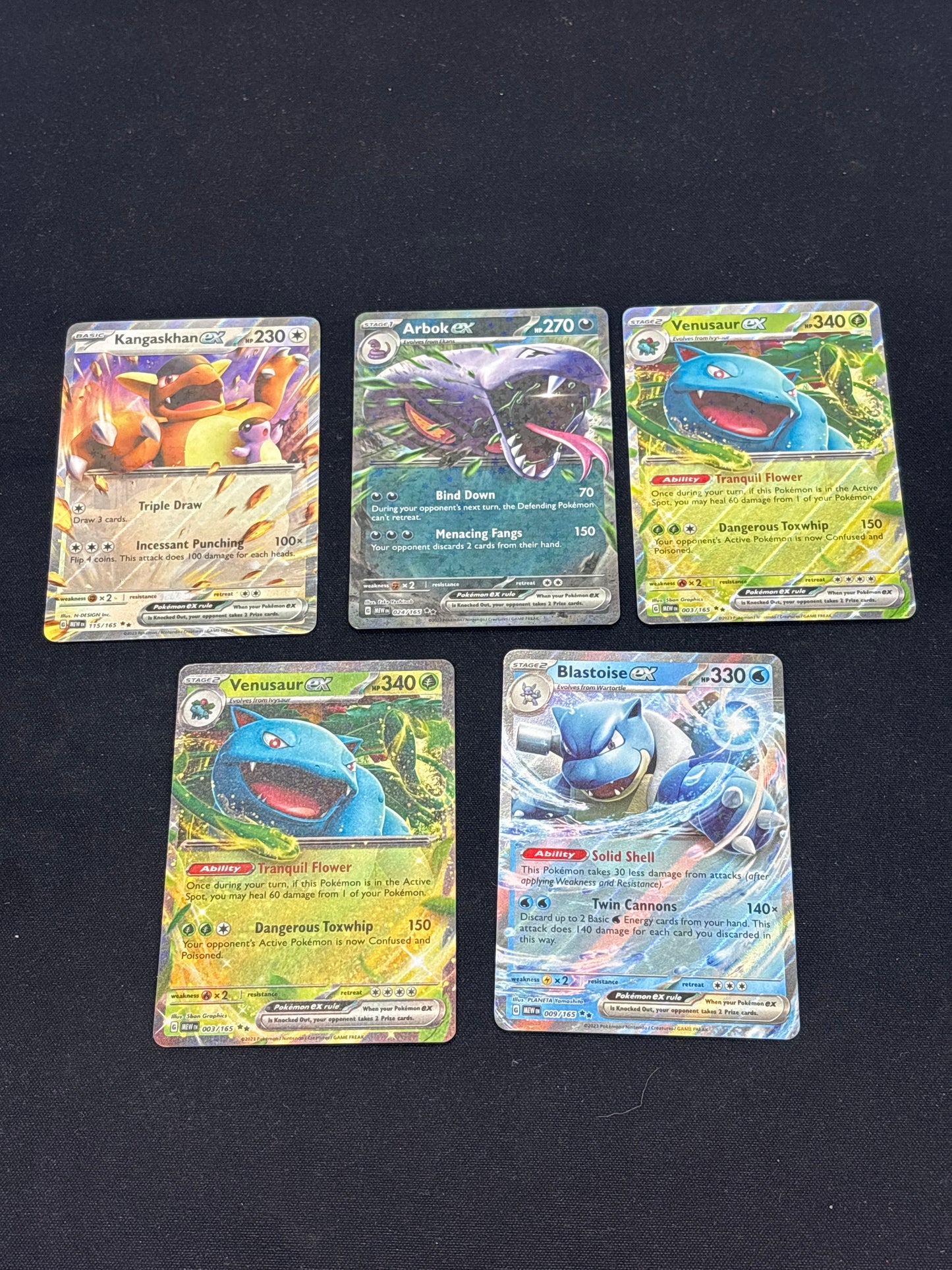 Auction Lot 33: Pokemon Cards EX Double Rares Lot SV 151 Condition Vary