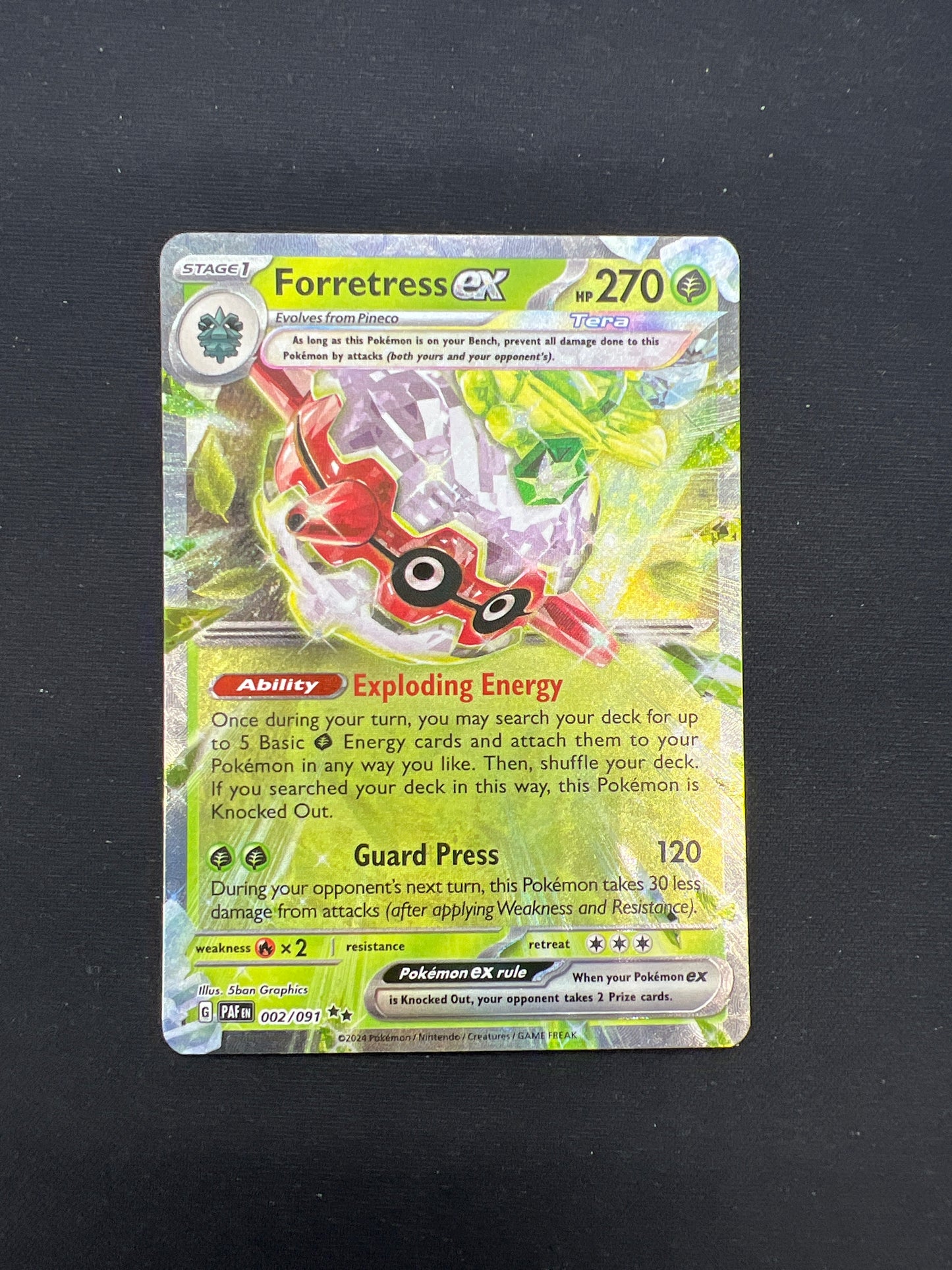 Auction Lot 245: Pokemon Card Forretress EX Paldea Evolved Conditions Vary
