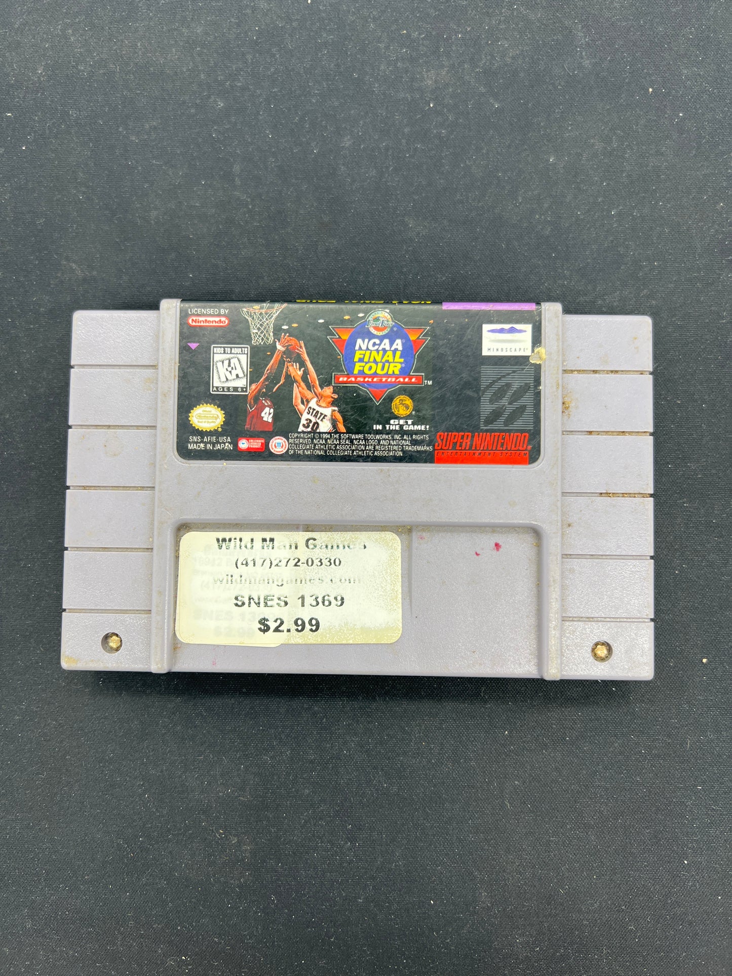 Auction Lot 168: SNES Video Game NCAA Final Four Loose