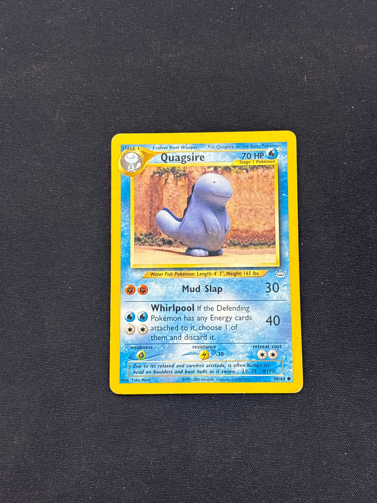 Auction Lot 253: Quagsire Pokemon Neo Revelation Card Conditions Vary