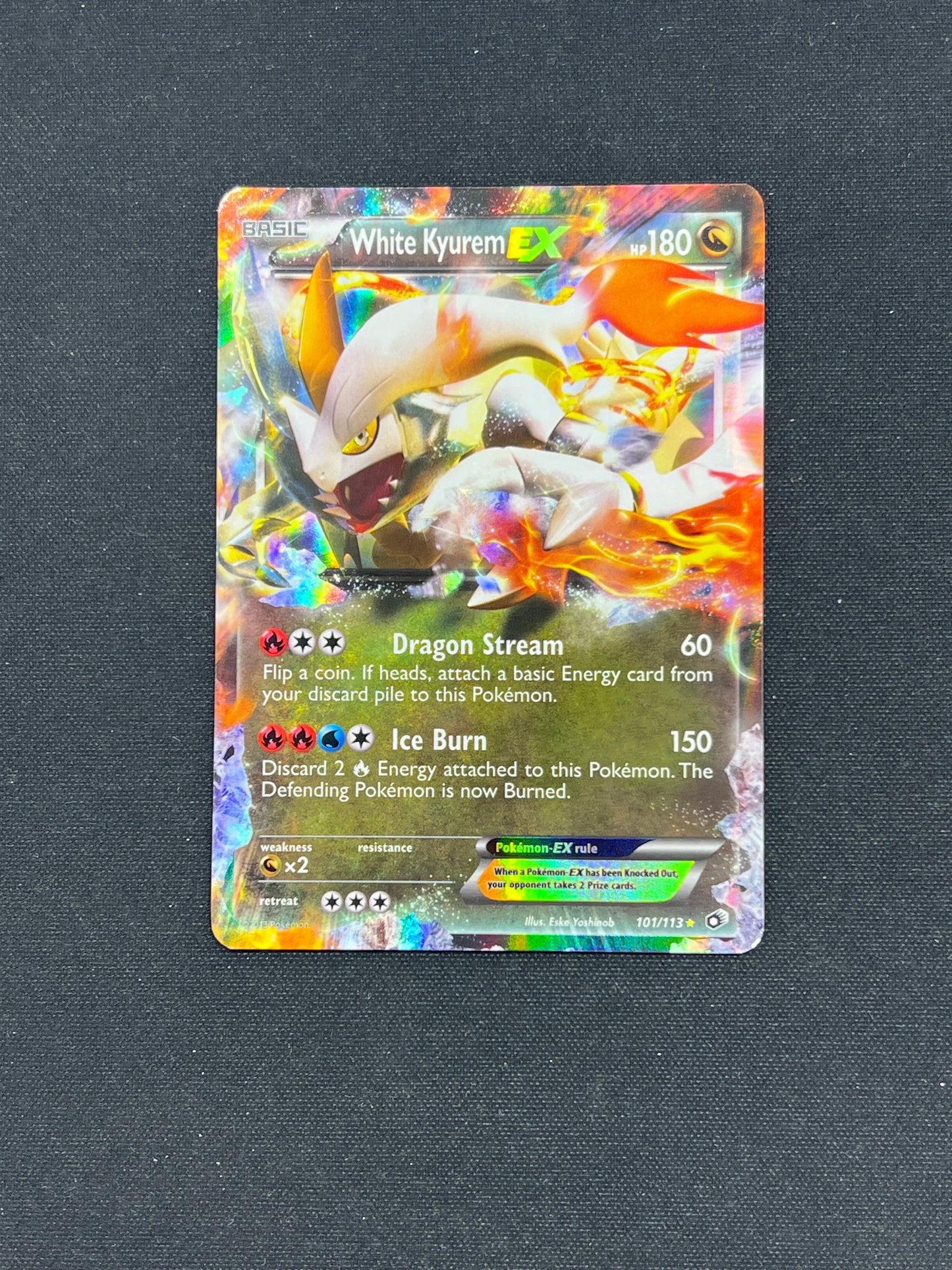 Auction Lot 307: Pokemon Cards White Kyurem EX Legendary Treasures Conditions Vary