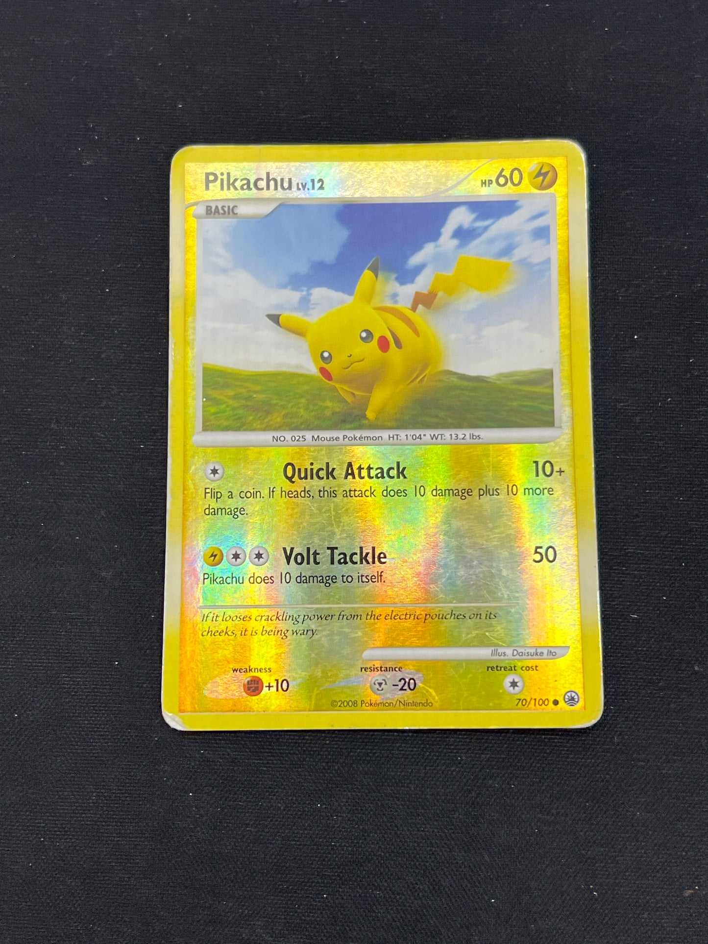 Auction Lot 329: Pokemon Cards Pikachu Reverse Holo DP Majestic Dawn Conditions Vary