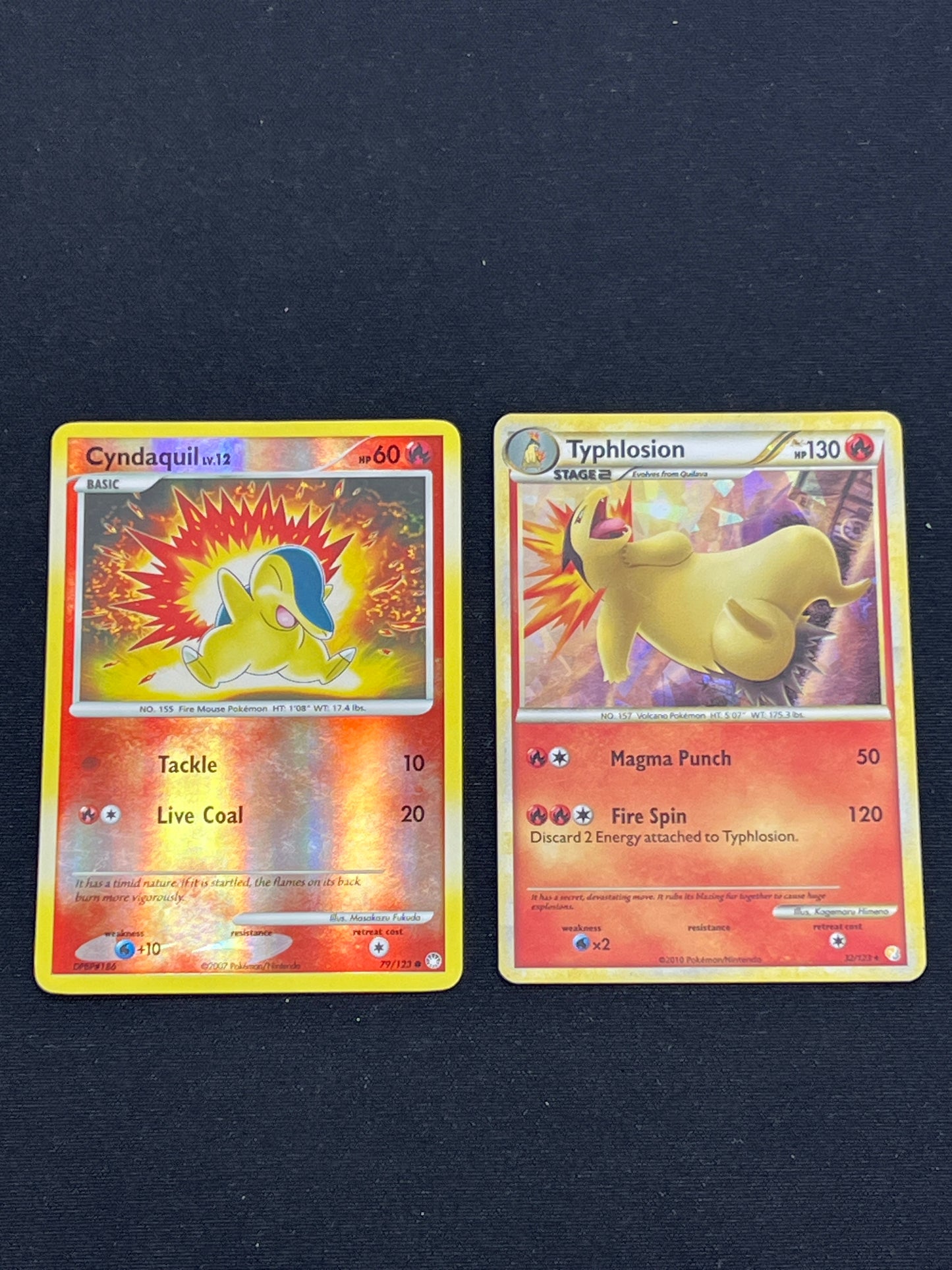 Auction Lot 18: Pokémon Cards Lot of 2 Cyndaquil & Typhlosion Mysterious Treasures Conditions Vary