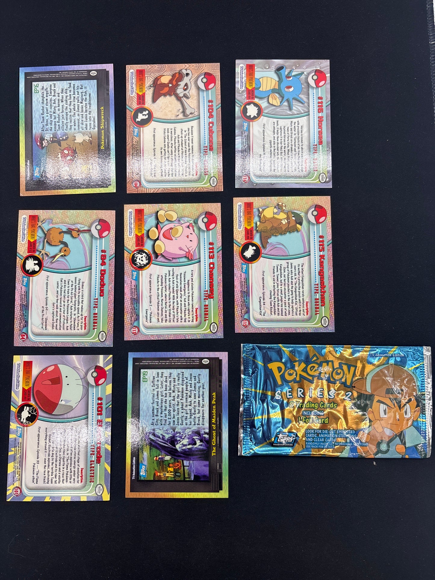 Auction Lot 226: Pokemon Cards Lot of 8 Topps 1999 Series 2 Conditions Vary