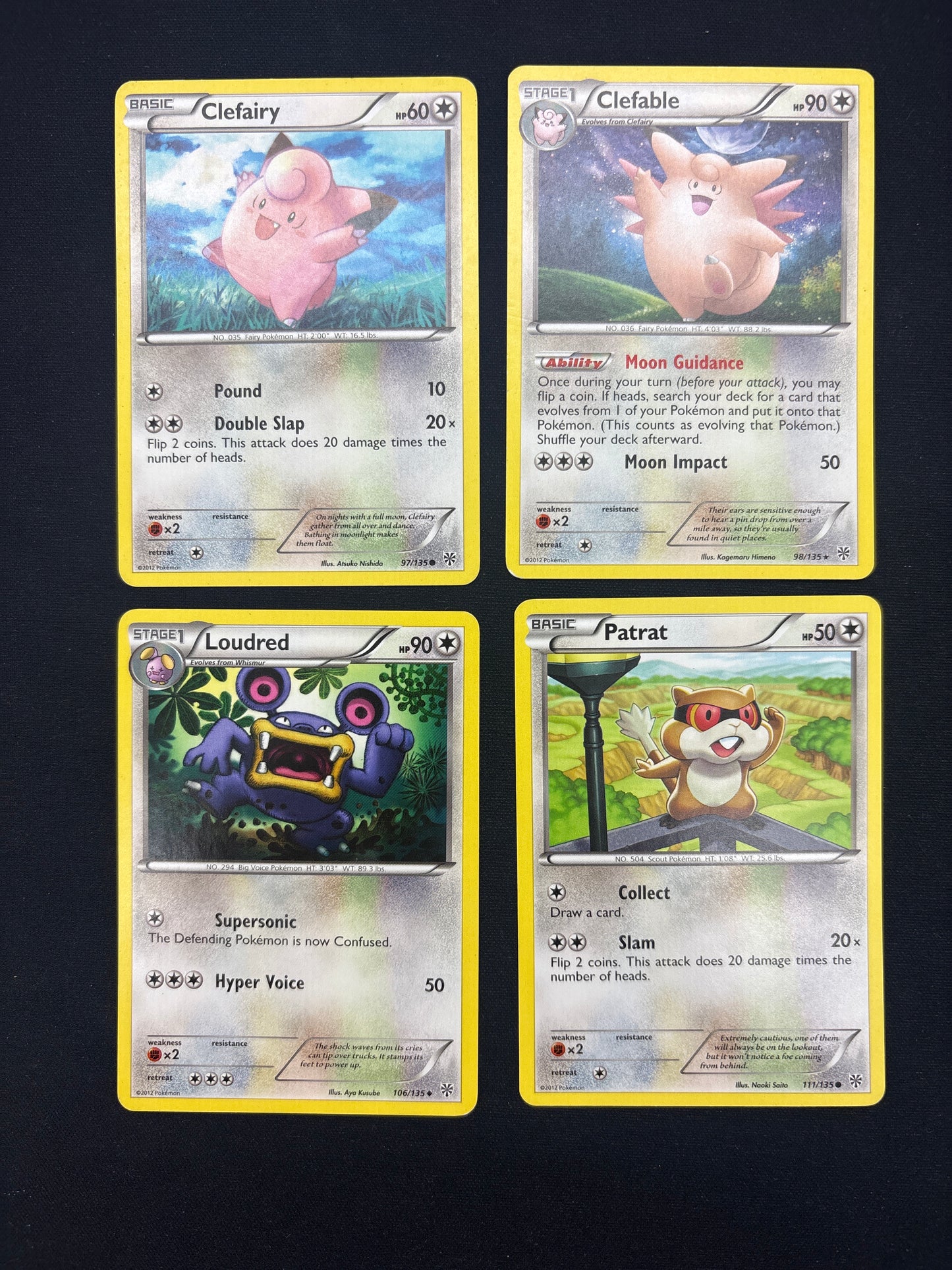 Auction Lot 365: Pokemon Cards Lot of 4 Assorted BW Era Conditions Vary