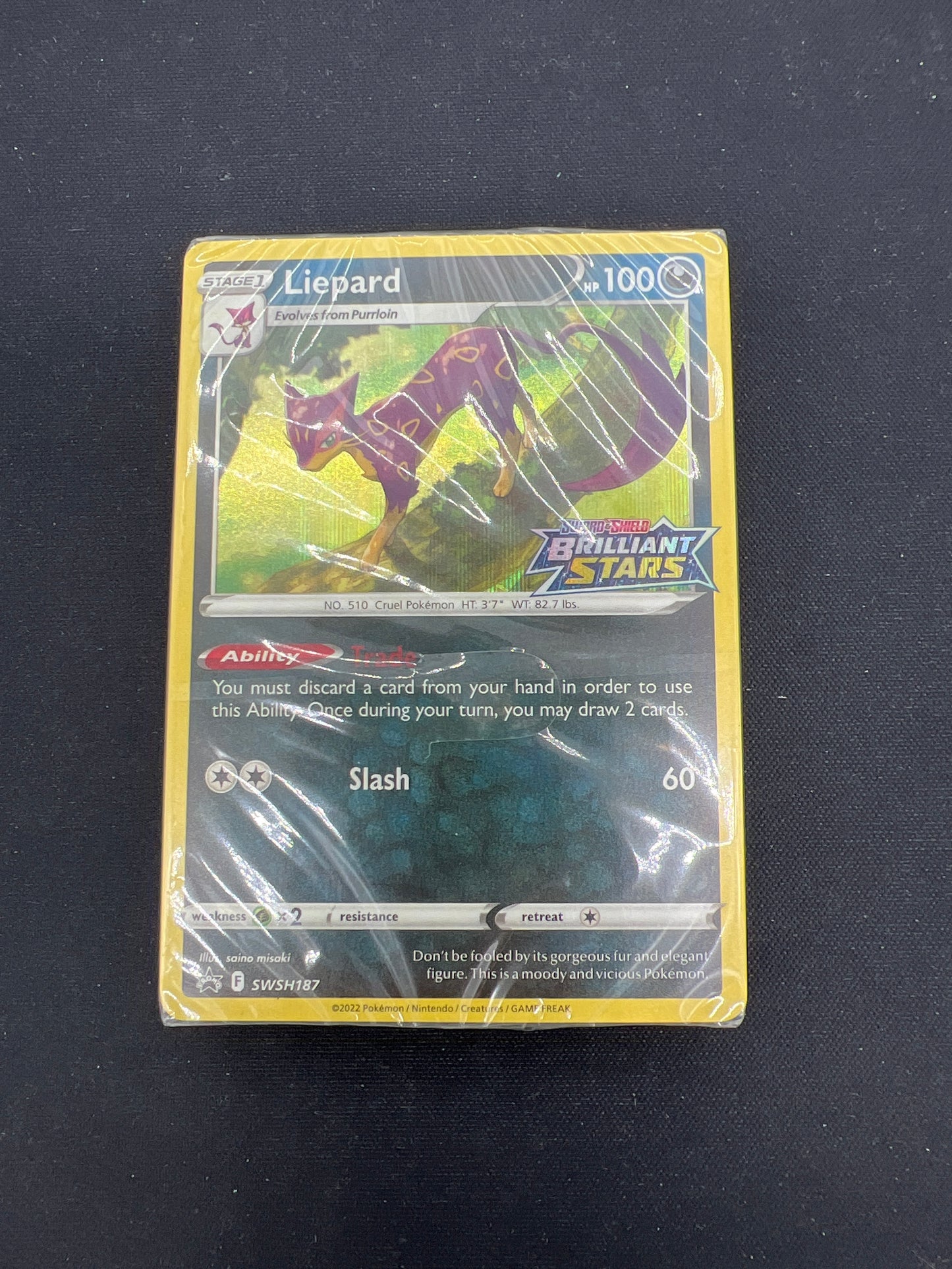 Auction Lot 356: Pokemon Cards Liepard Brilliant Stars Stamped SWSH Conditions Vary
