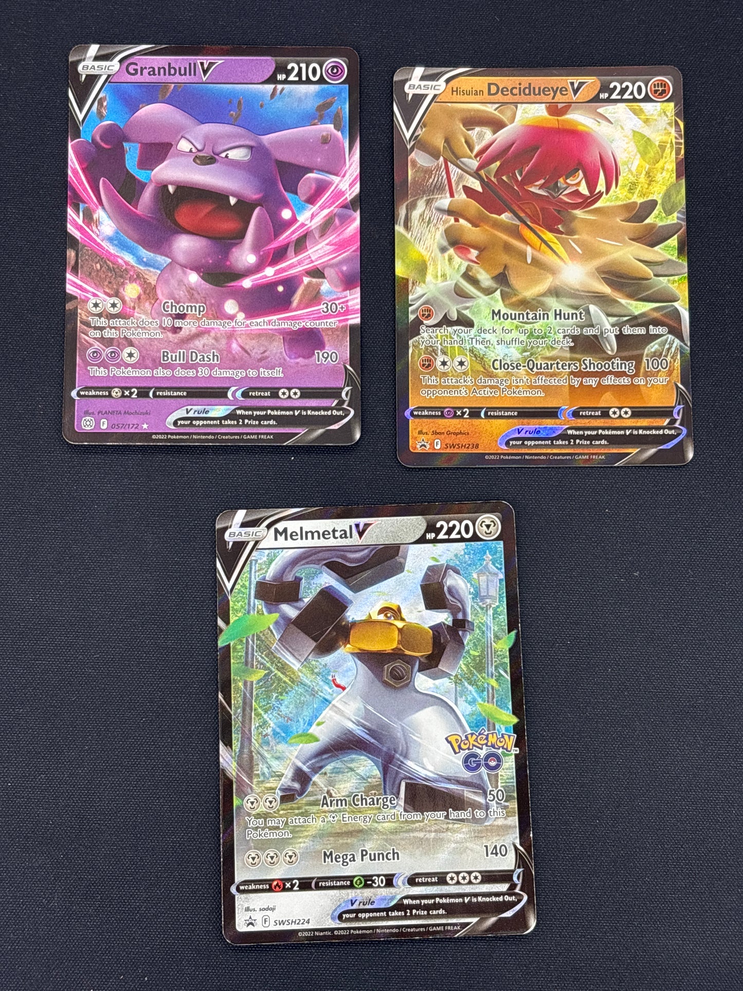 Auction Lot 186: Pokemon SWSH Full Art V Card Lot 1 Conditions Vary