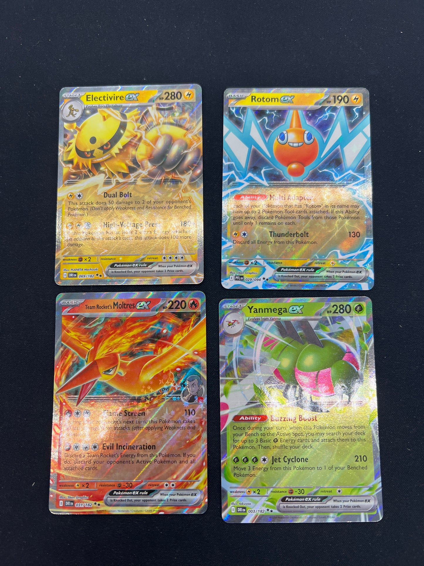 Auction Lot 221: Pokemon Cards Lot of 4 Assorted SV EX Conditions Vary