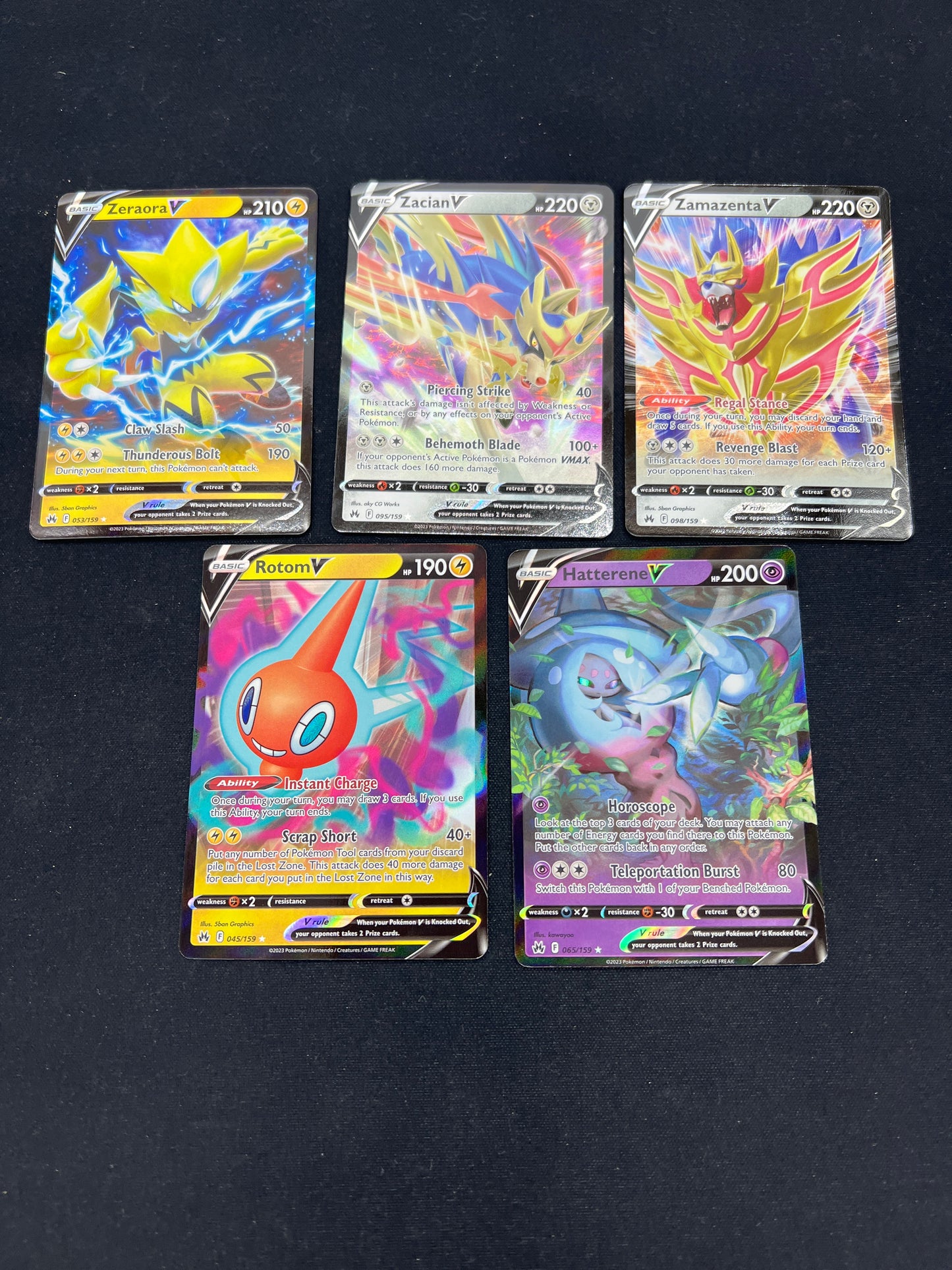Auction Lot 179: Pokemon Cards Lot of 5 SWSH V Full Arts Condition Vary