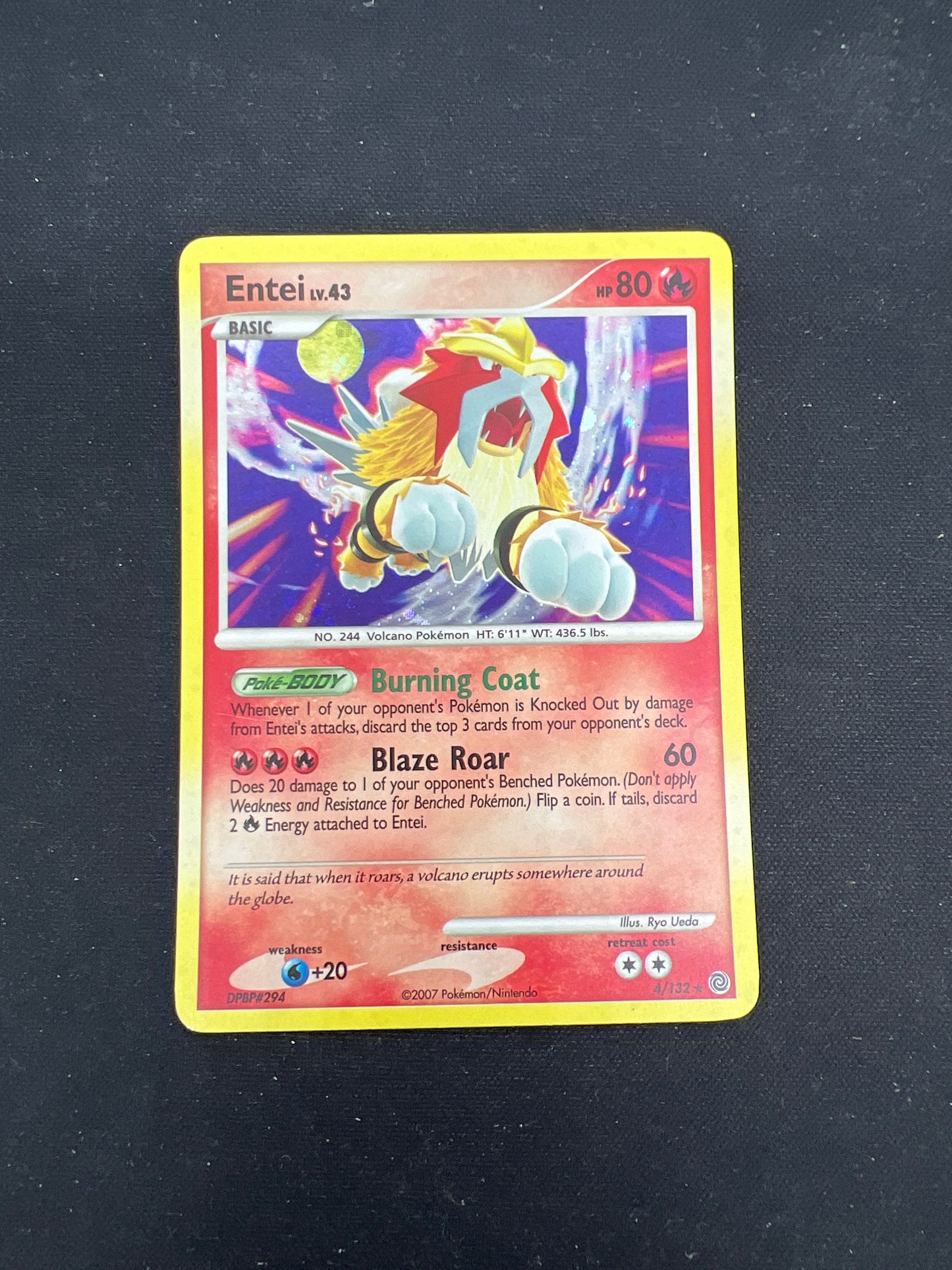 Auction Lot 123: Pokemon Cards Entei Holo Conditions Vary