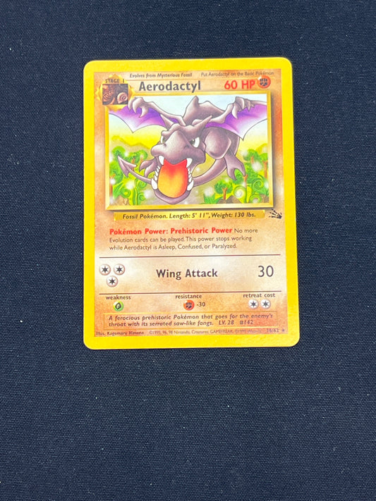 Auction Lot 12: Pokémon Cards Aerodactyl Rare Fossil Conditions Vary