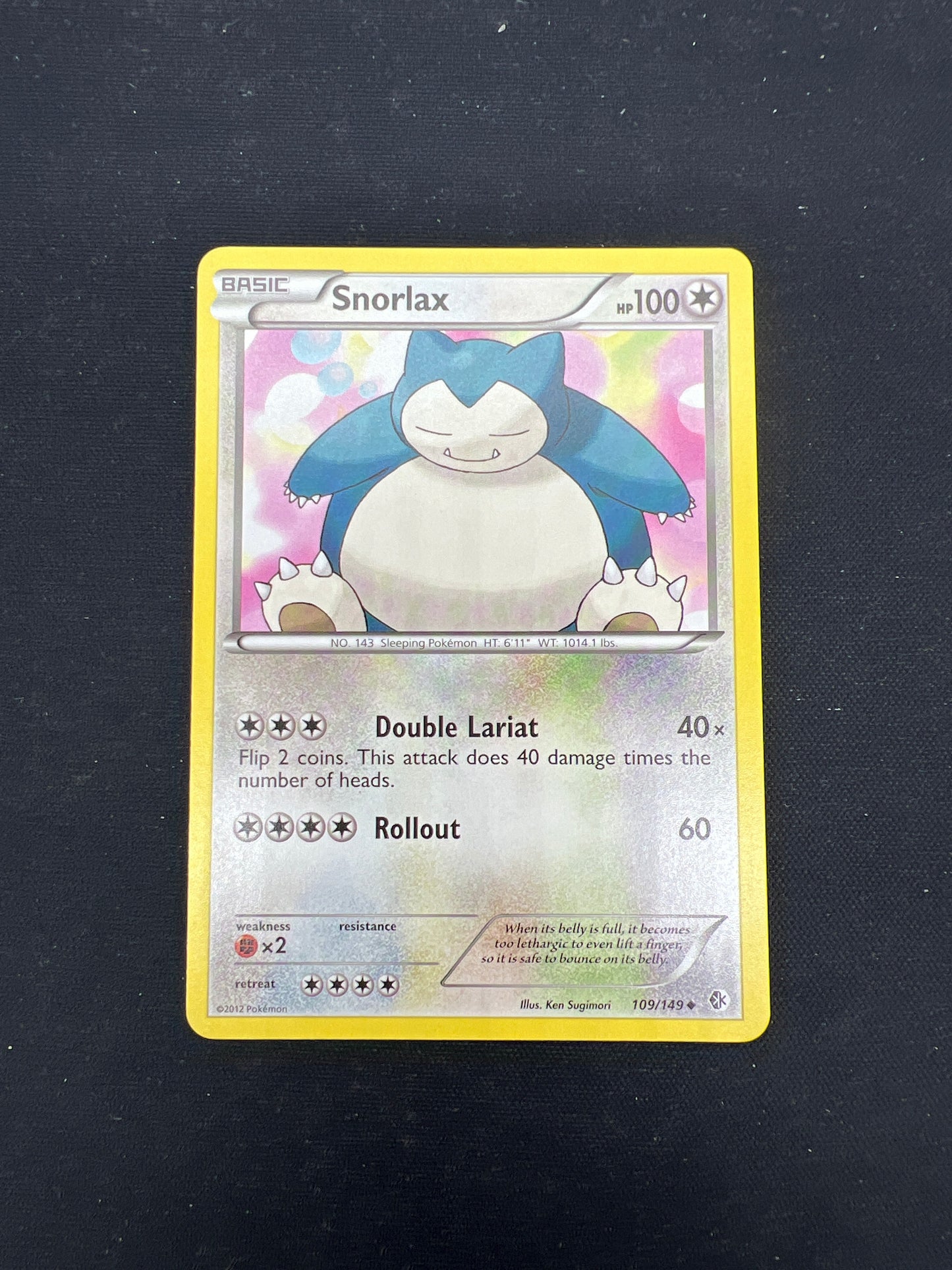 Auction Lot 380: Pokemon Cards Snorlax BW Boundaries Cross Conditions Vary