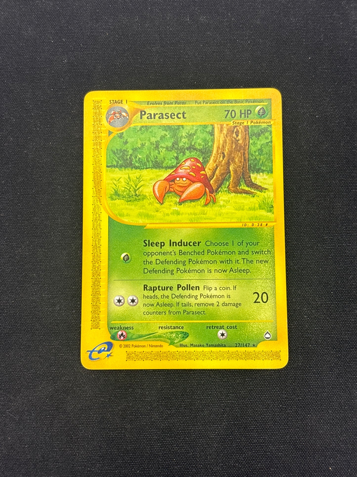 Auction Lot 289: Pokemon Cards Aquapolis Parasect Uncommon Condition Vary