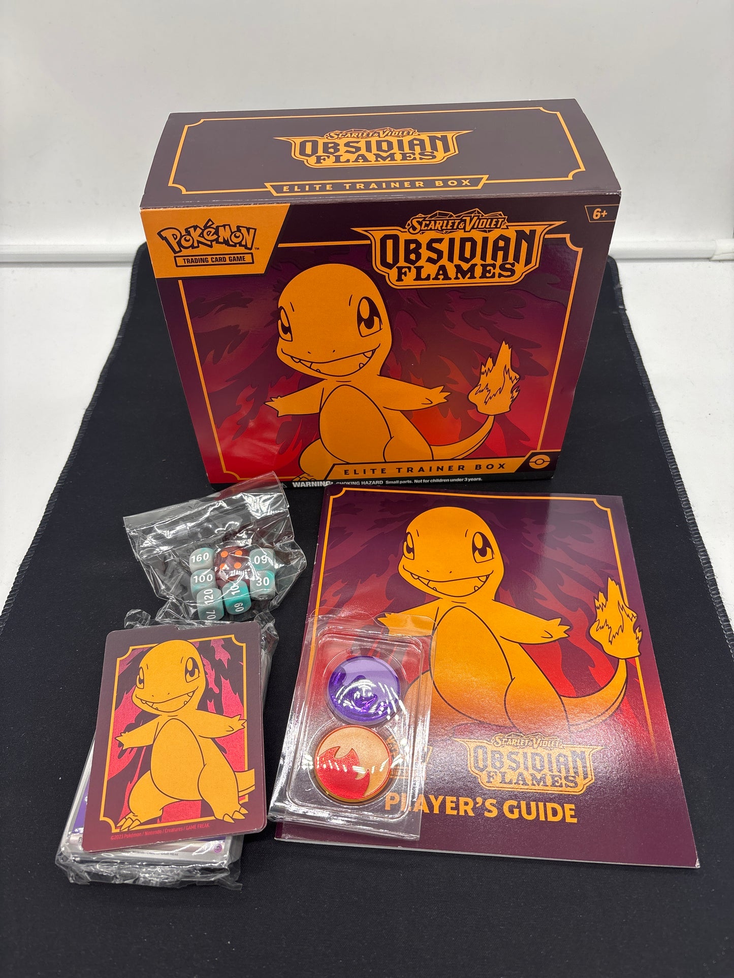 Auction Lot 24: Pokemon Cards Obsidian Flames ETB With Accessories EMPTY