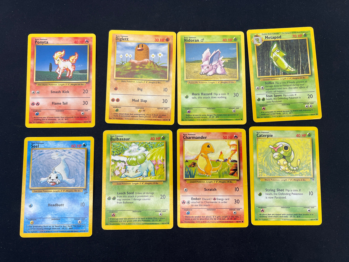 Auction Lot 343: Pokemon Cards Lot of 8 Assorted WOTC Era Commons Uncommons Conditions Vary